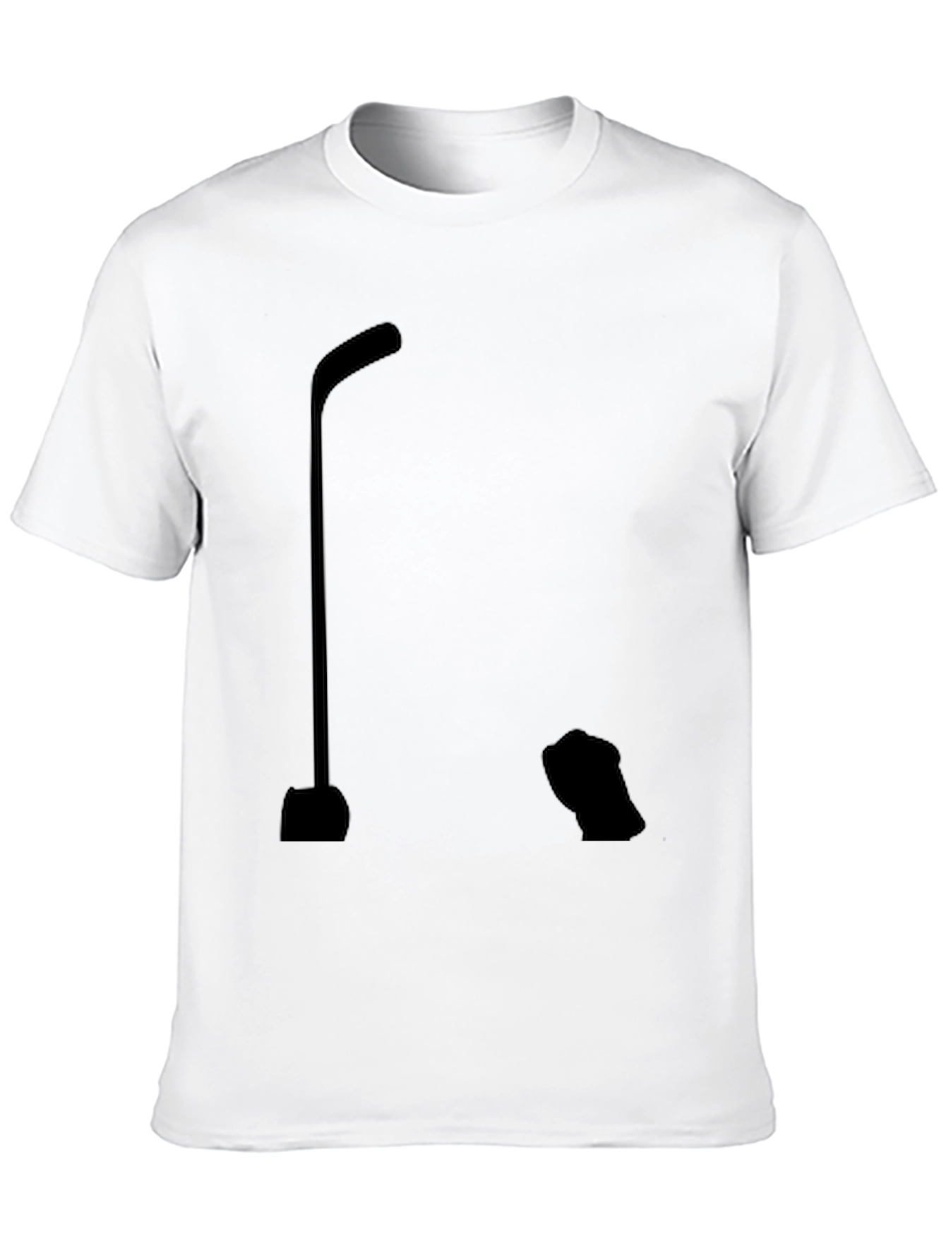 Hockey Stick Silhouette Graphic T-Shirt