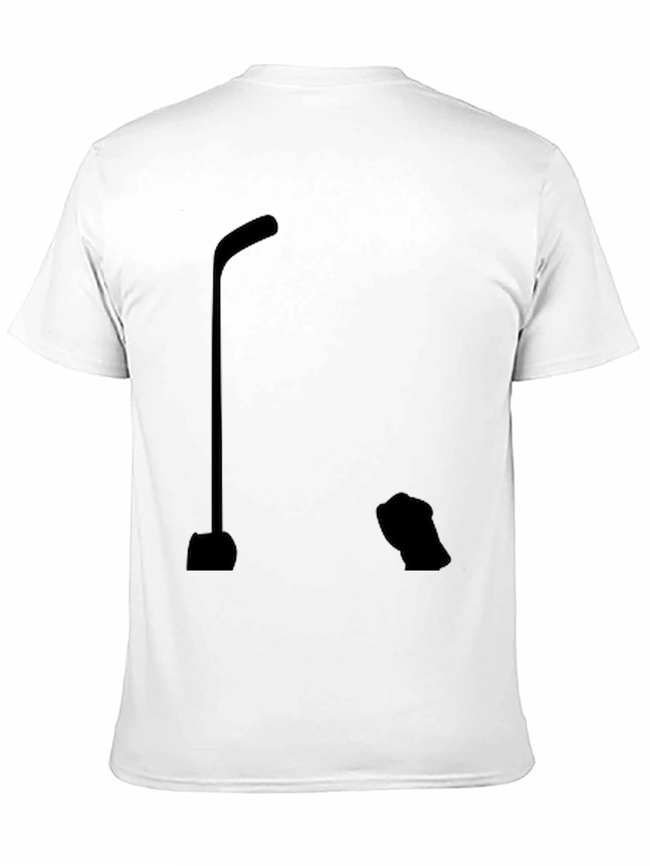Hockey Stick Silhouette Graphic T-Shirt