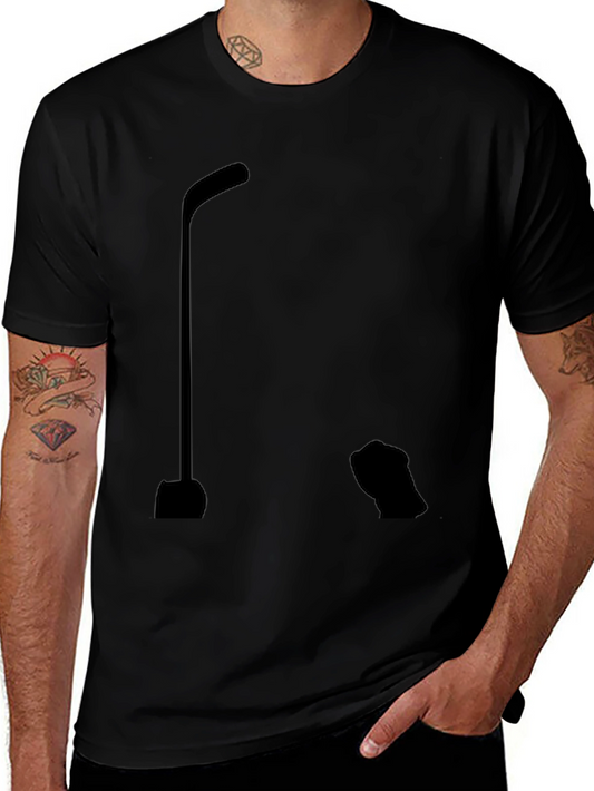 Hockey Stick Silhouette Graphic T-Shirt