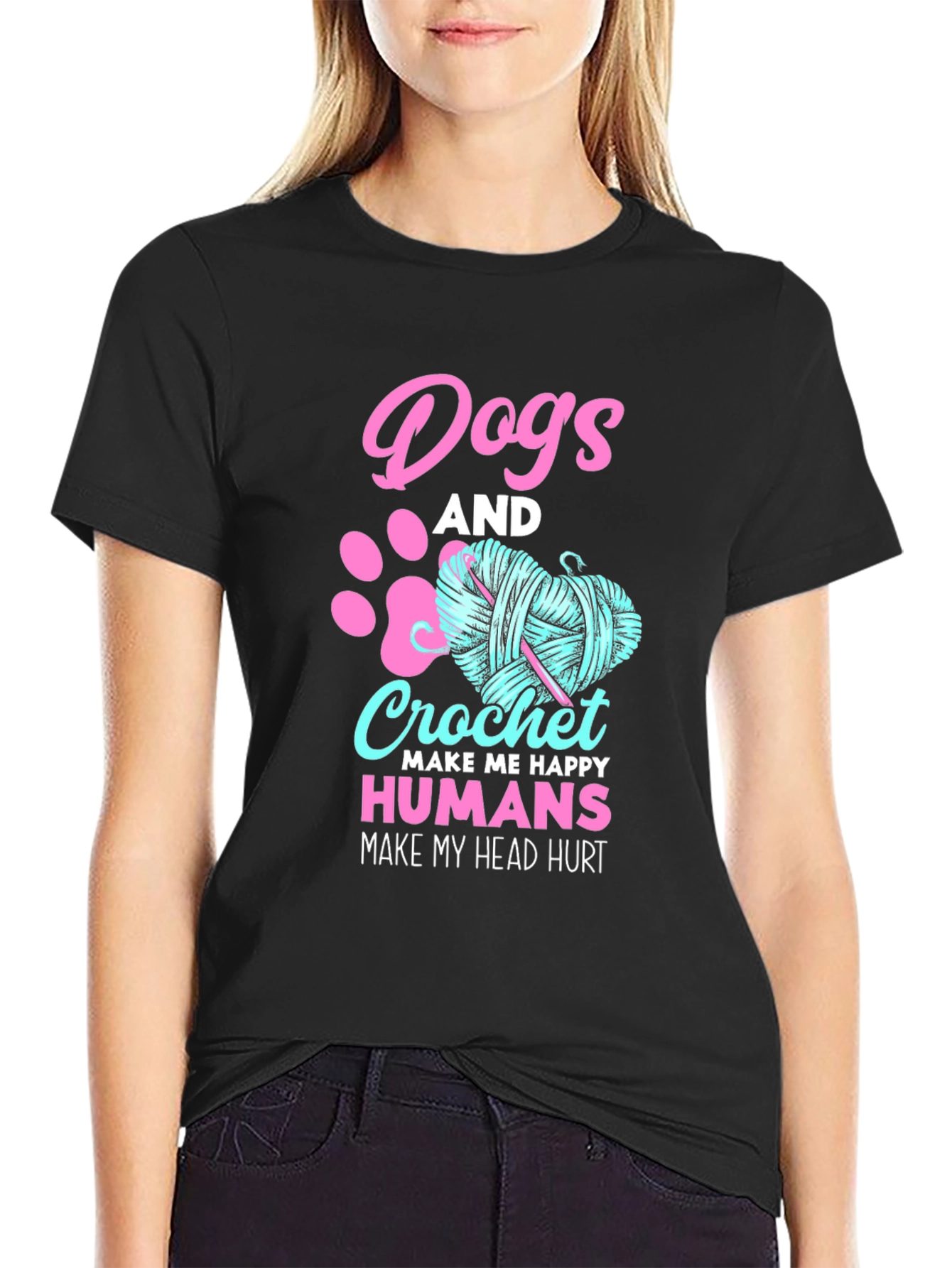 Dogs and Crochet T-Shirt - Funny Hobby Tee