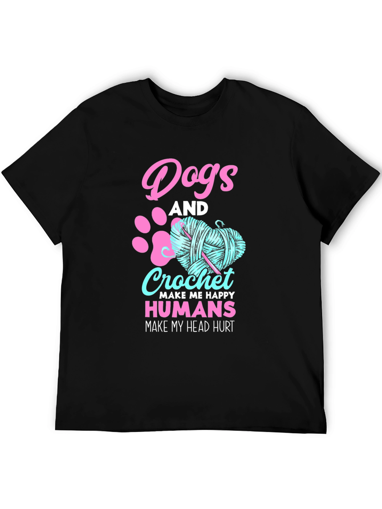 Dogs and Crochet T-Shirt - Funny Hobby Tee