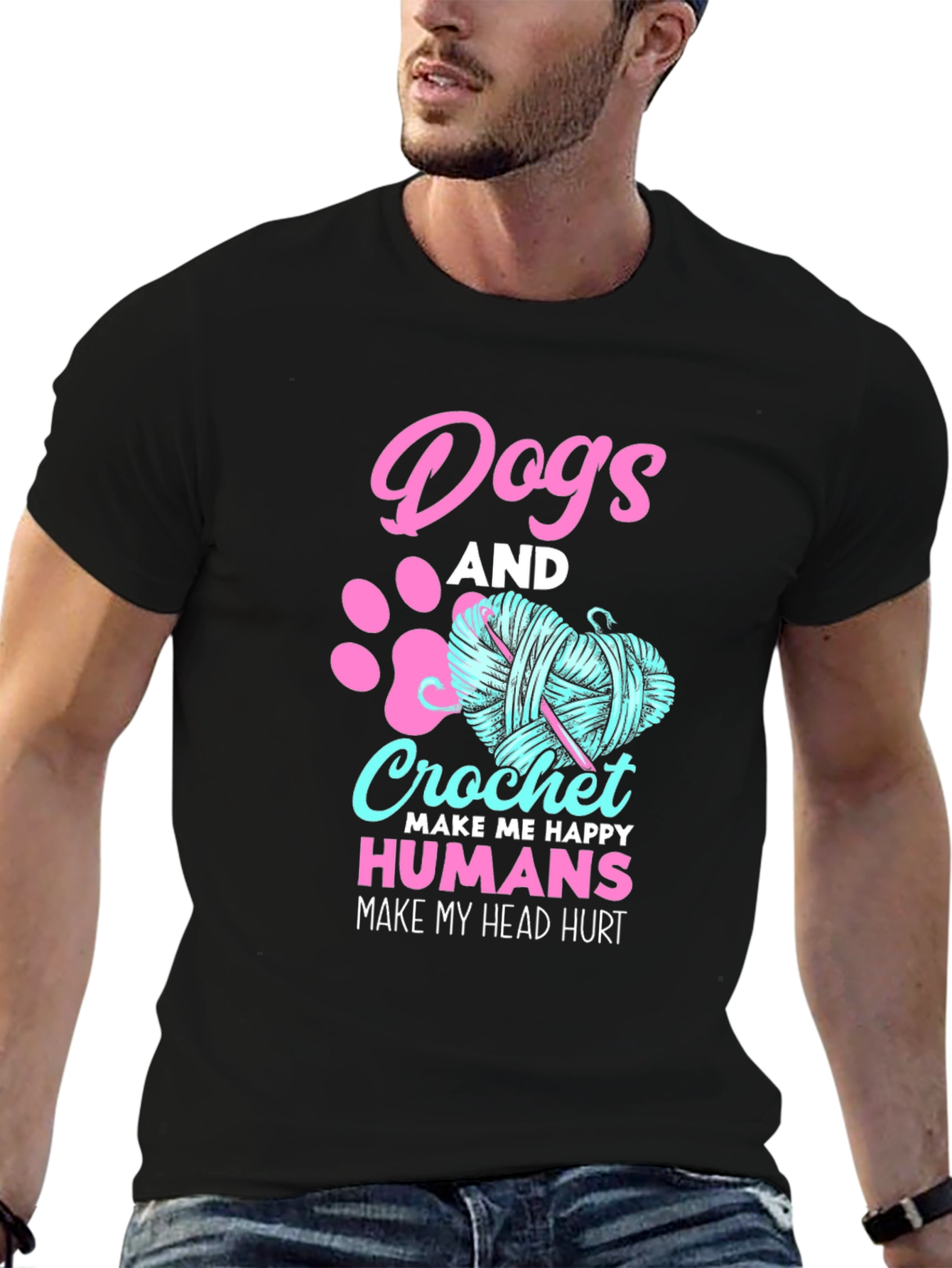 Dogs and Crochet T-Shirt - Funny Hobby Tee