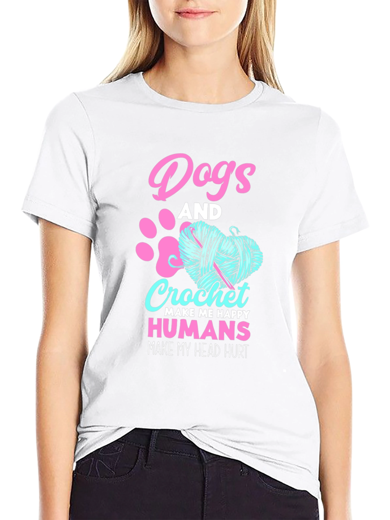 Dogs and Crochet T-Shirt - Funny Hobby Tee