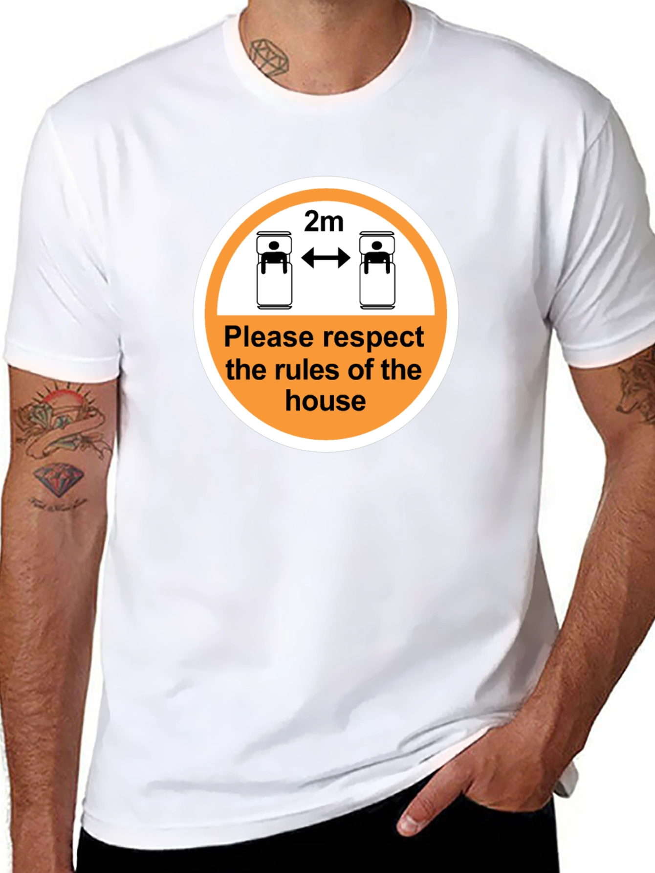 Social Distance Humor Tee - Respect the Rules
