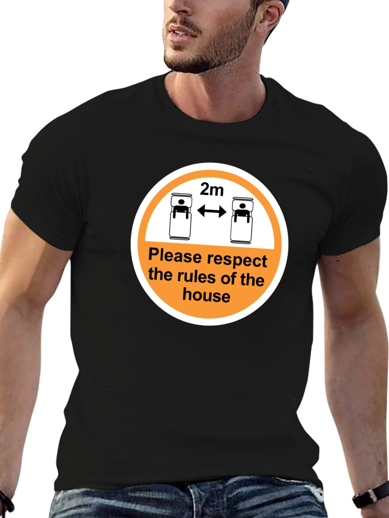 Social Distance Humor Tee - Respect the Rules