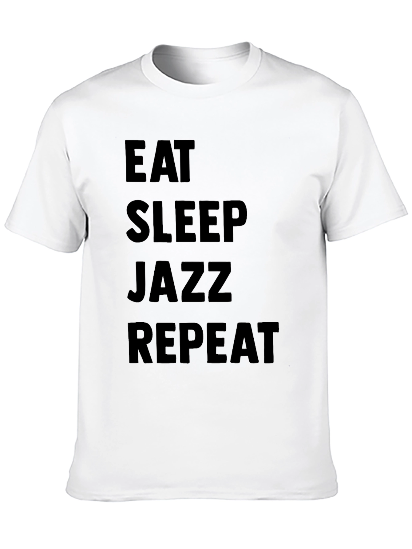 Eat Sleep Jazz Repeat Black Graphic T-Shirt