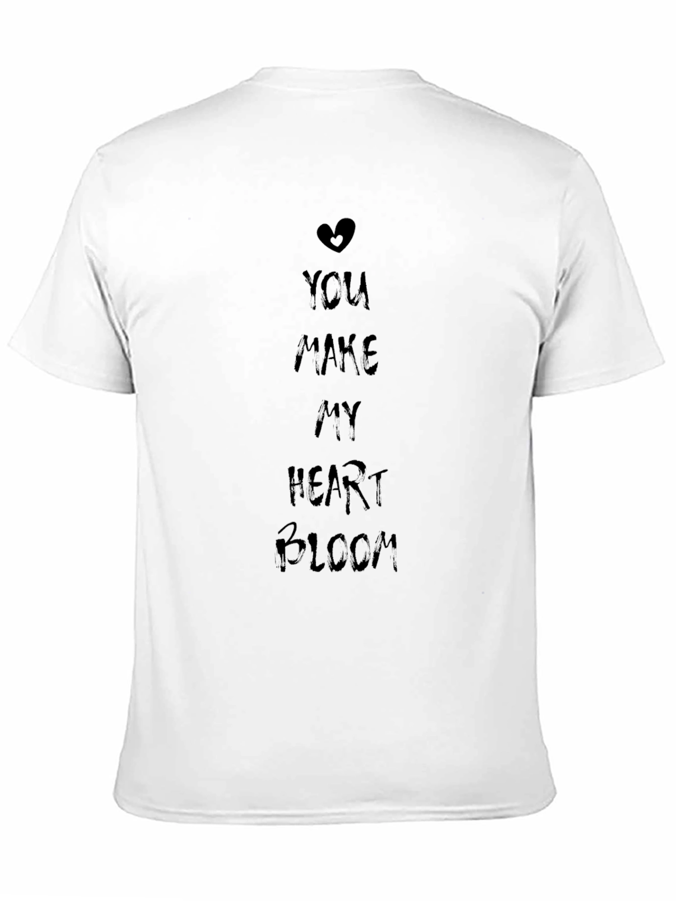 You Make My Heart Bloom Graphic T-Shirt - Black