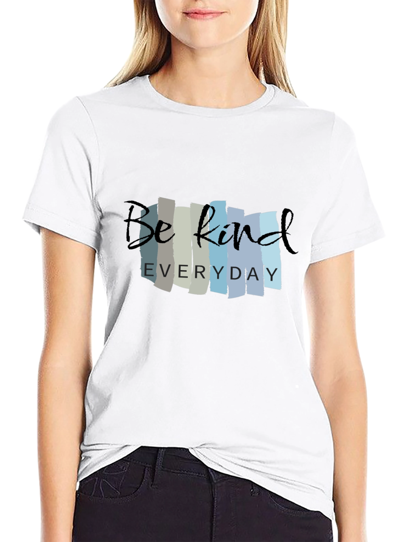 Be Kind Everyday Black Graphic T-Shirt