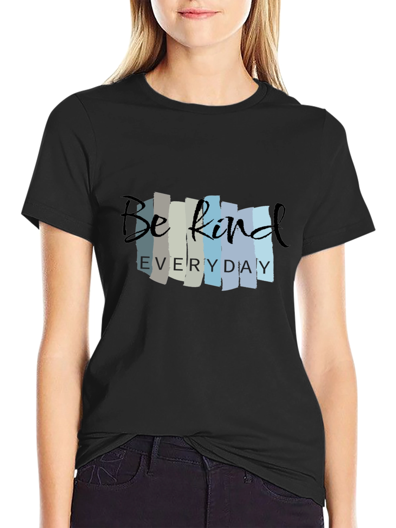 Be Kind Everyday Black Graphic T-Shirt