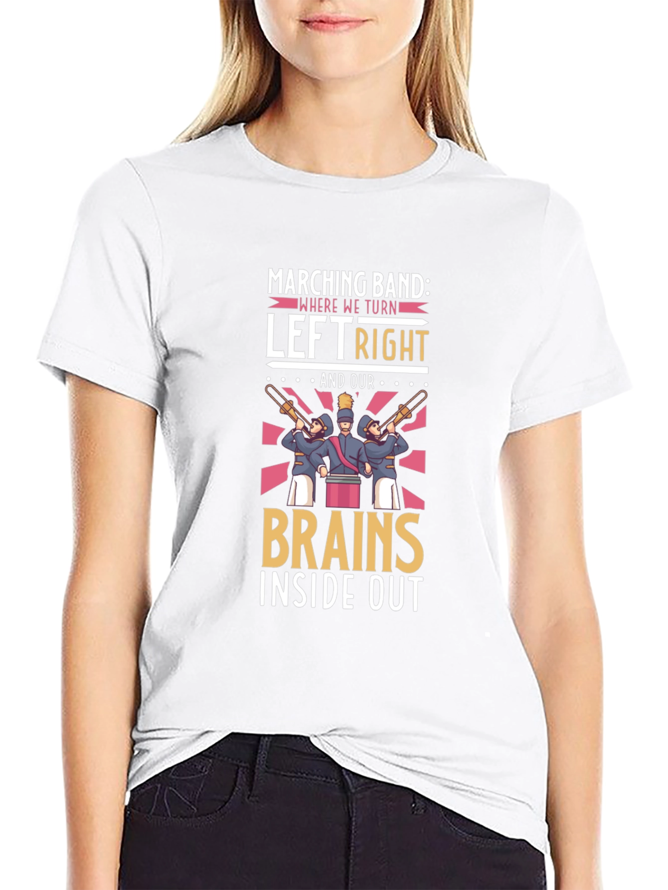 Marching Band Brains Inside Out Graphic Tee
