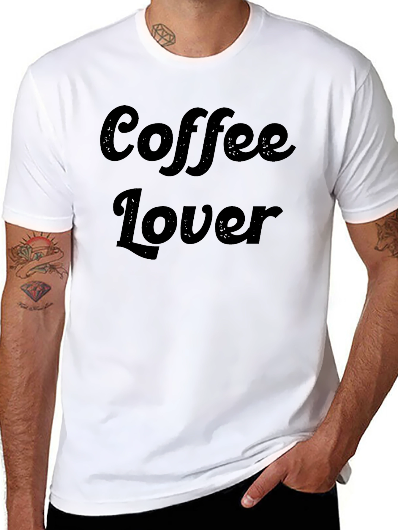 Coffee Lover Black Graphic T-Shirt