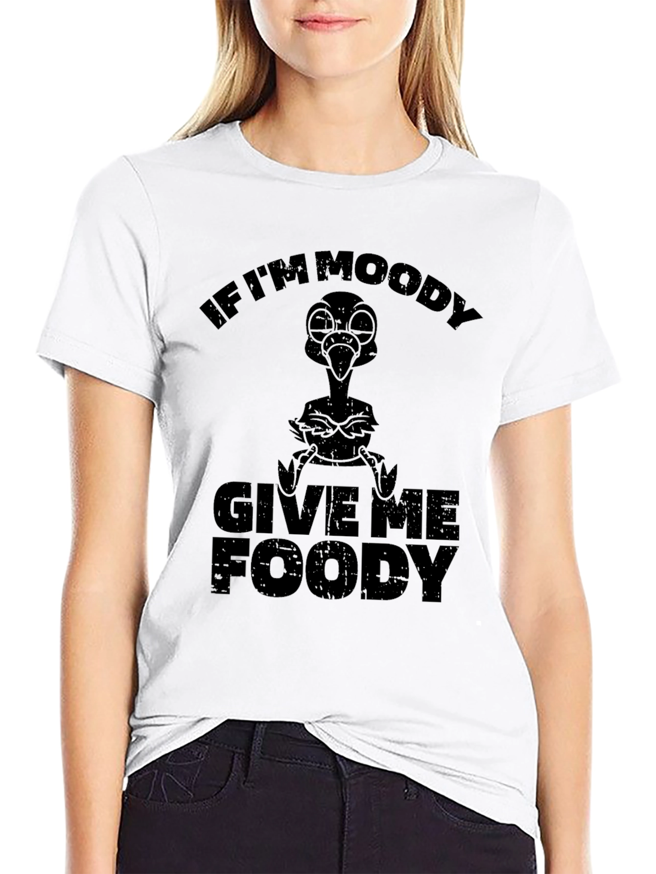 Moody Foody Graphic T-Shirt - Funny Bird Tee