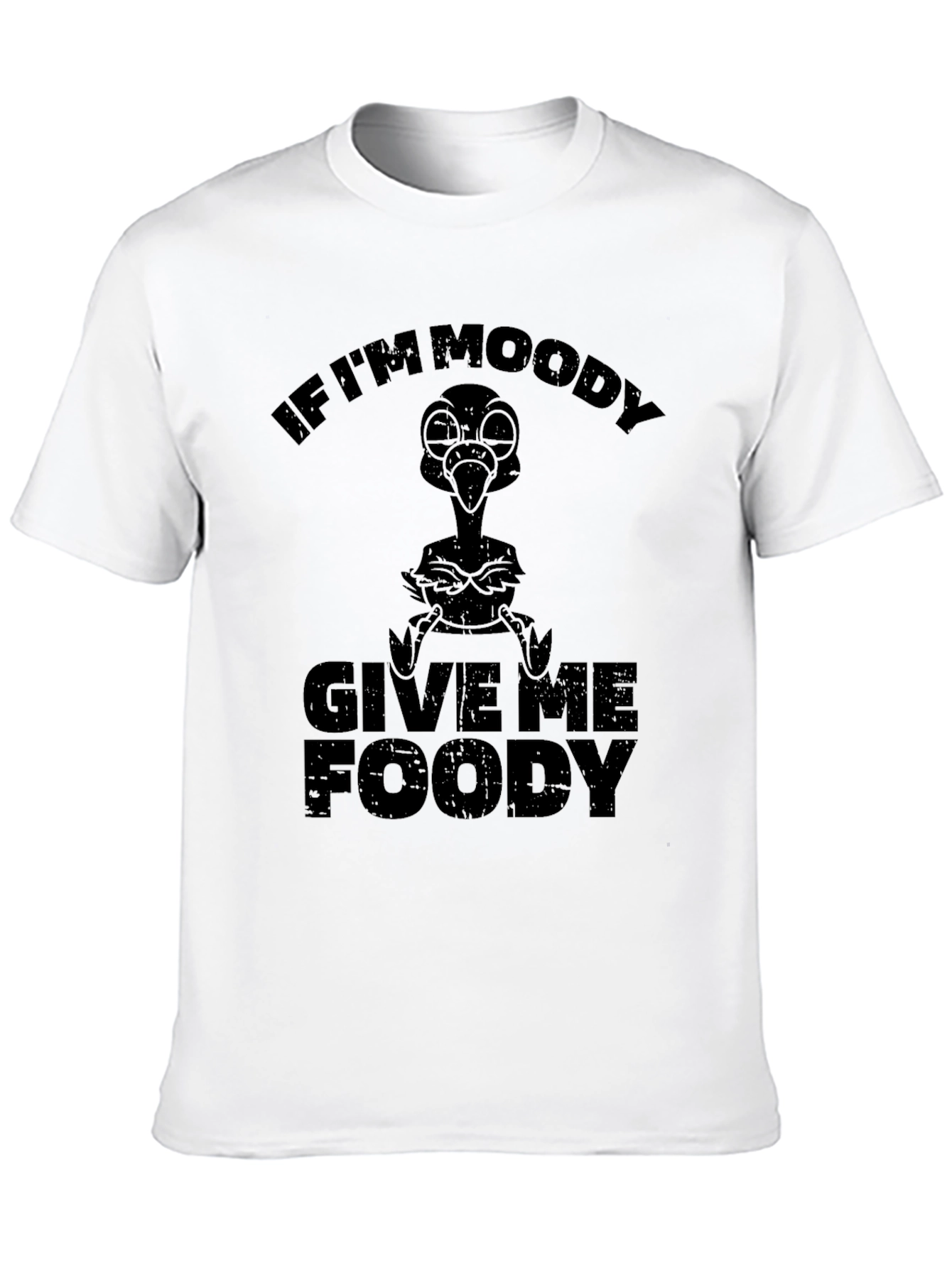 Moody Foody Graphic T-Shirt - Funny Bird Tee