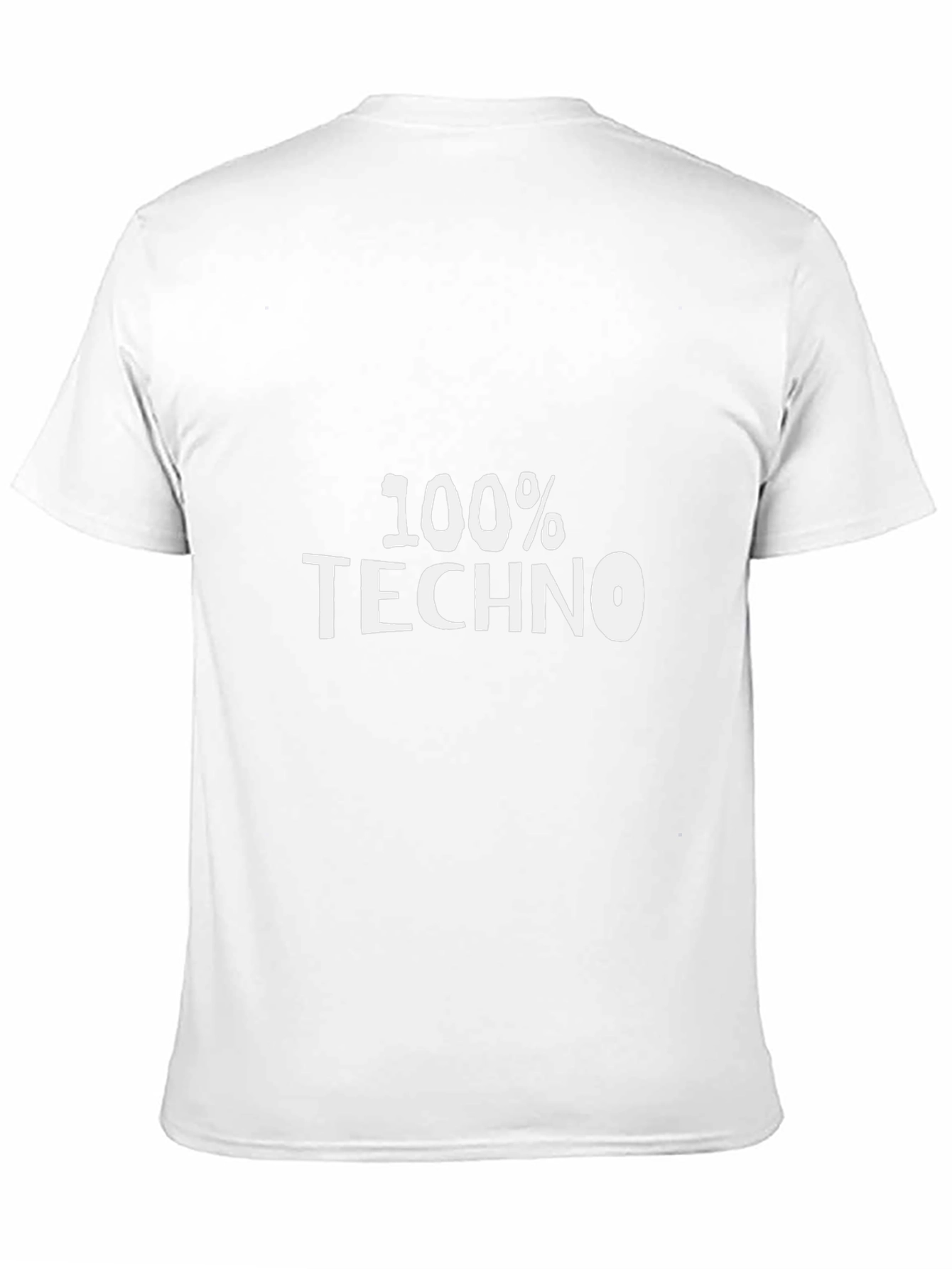 100% Techno Black T-Shirt EDM Music Lover Tee