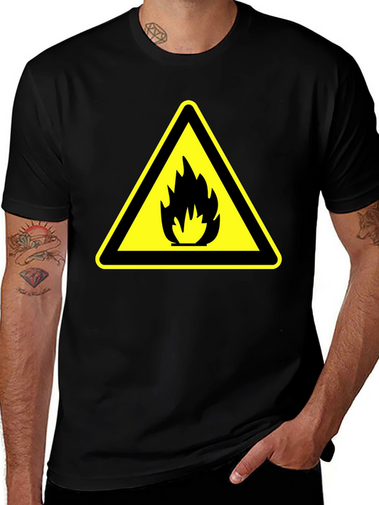 Warning Fire Hazard T-Shirt - Black
