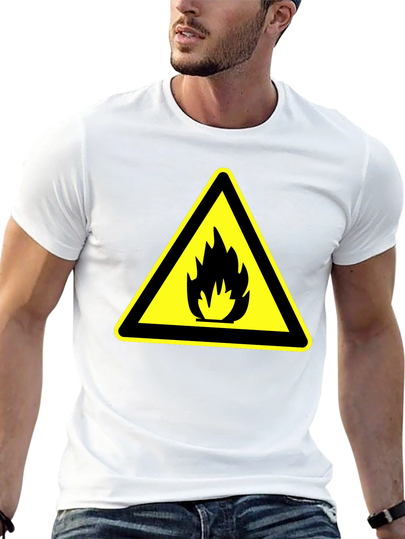 Warning Fire Hazard T-Shirt - Black