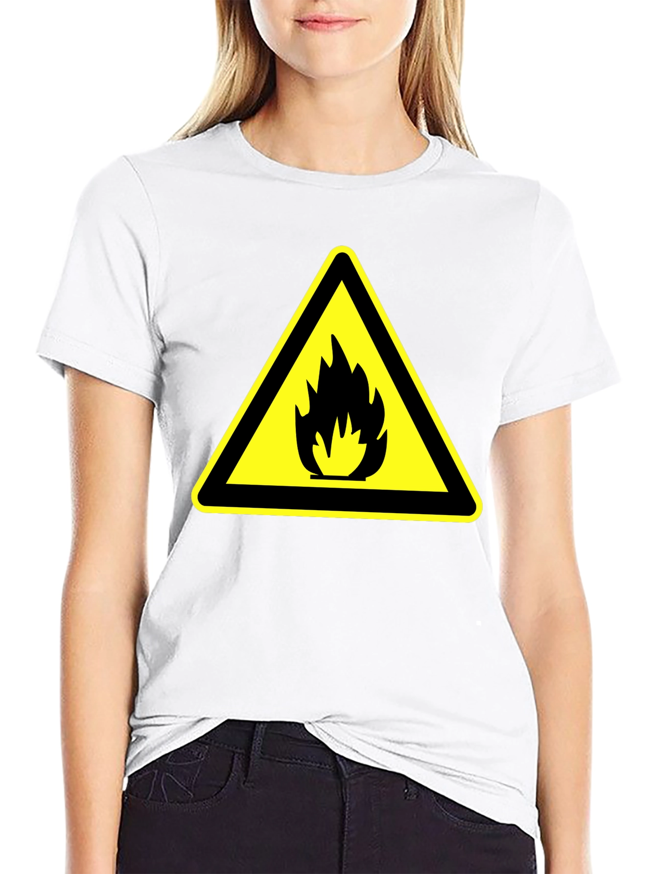 Warning Fire Hazard T-Shirt - Black