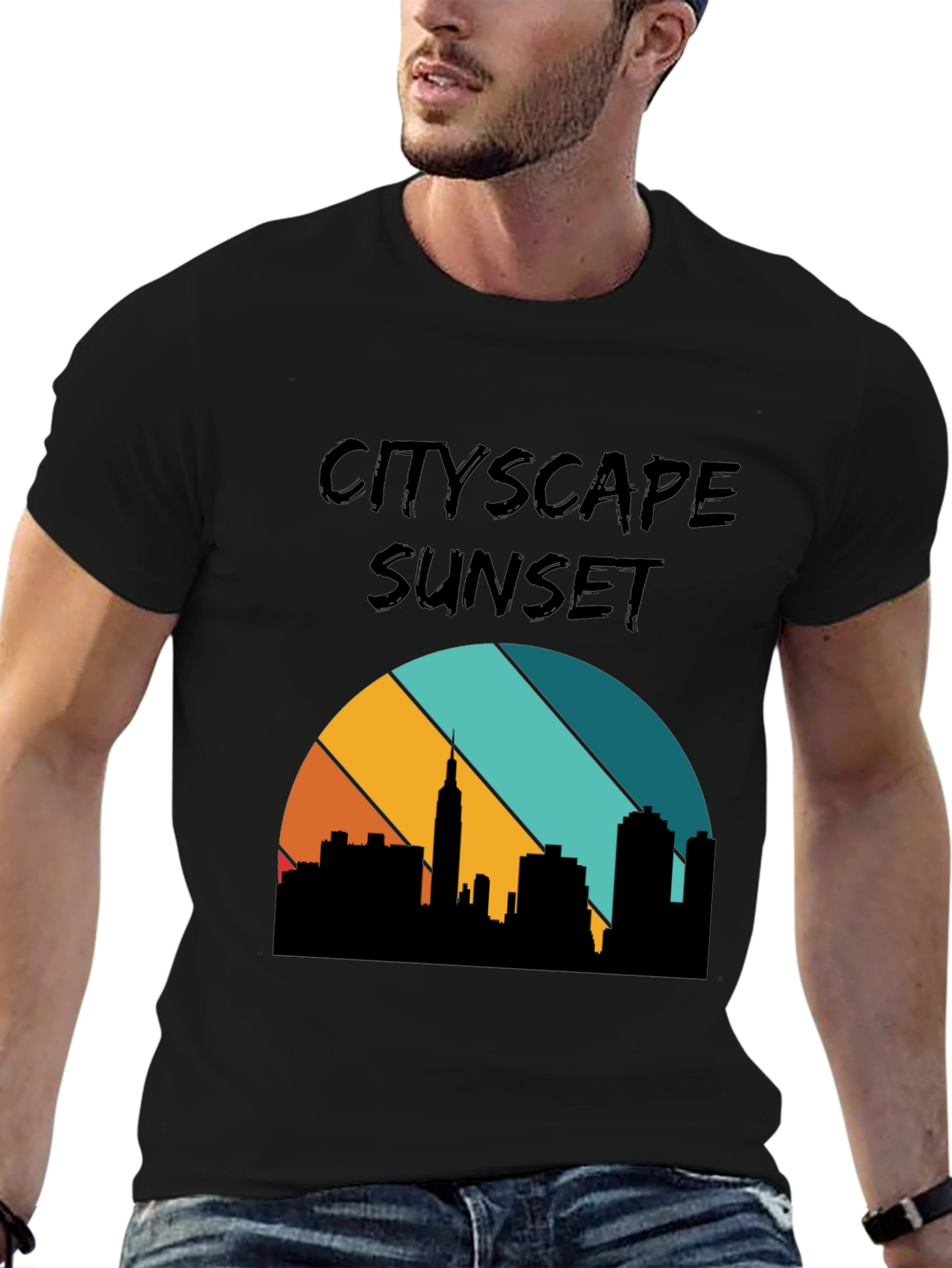 Cityscape Sunset Graphic Tee