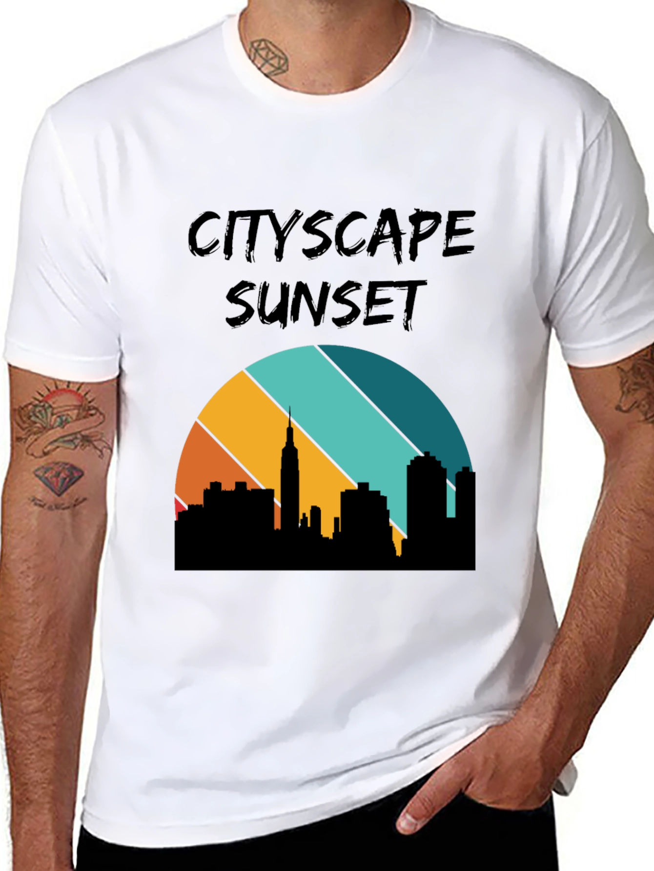 Cityscape Sunset Graphic Tee