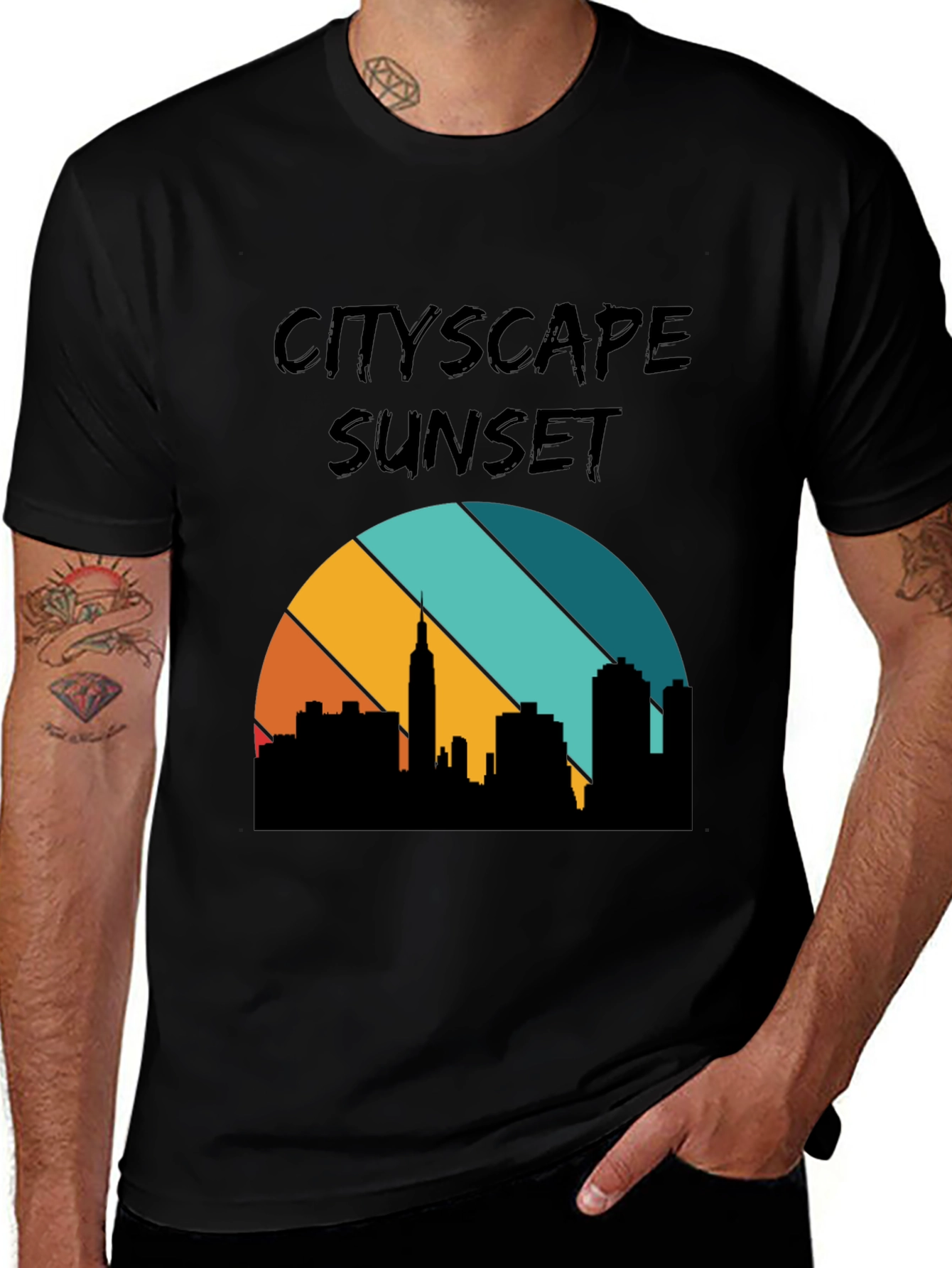 Cityscape Sunset Graphic Tee