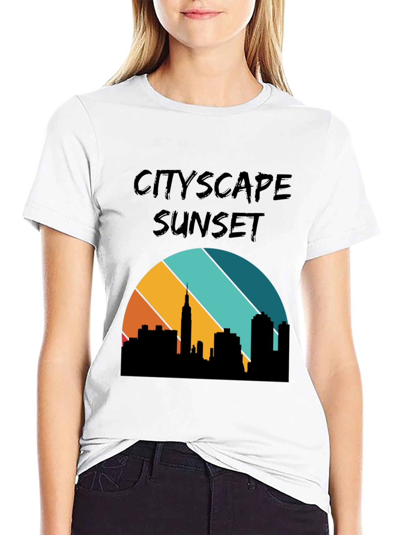 Cityscape Sunset Graphic Tee