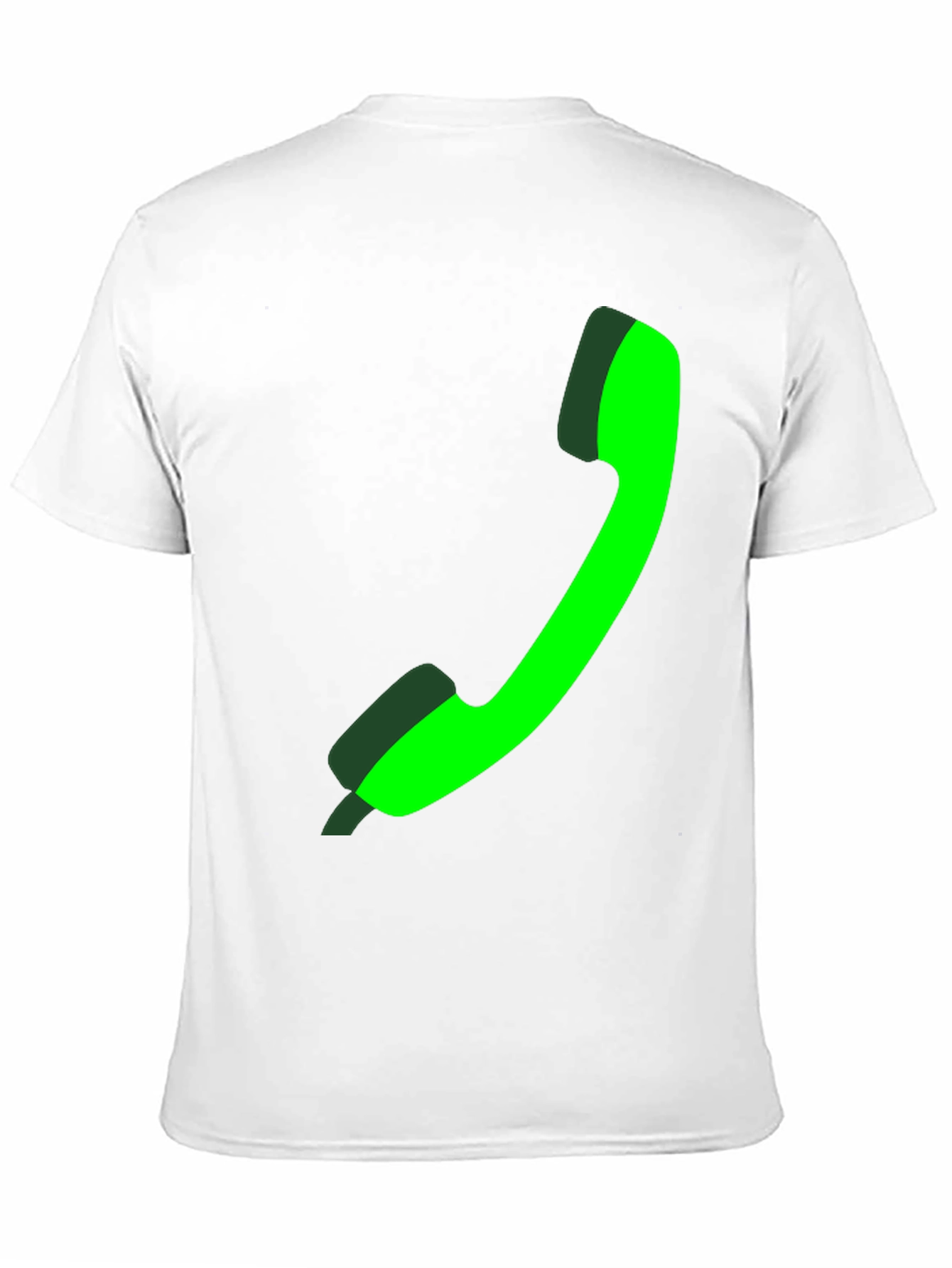 Green Phone Graphic Black Tee