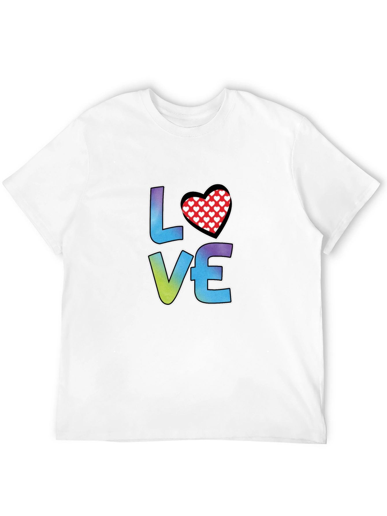 LOVE Heart Graphic Tee - Stylish Black T-Shirt