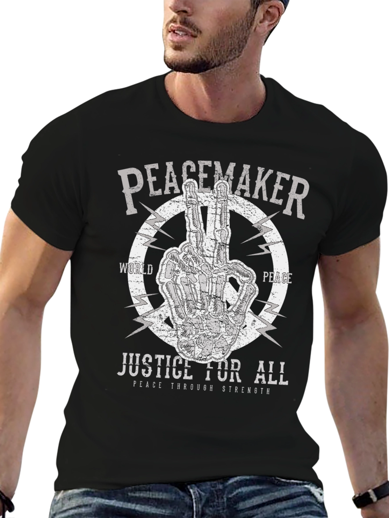 Peacemaker Justice for All Black T-Shirt