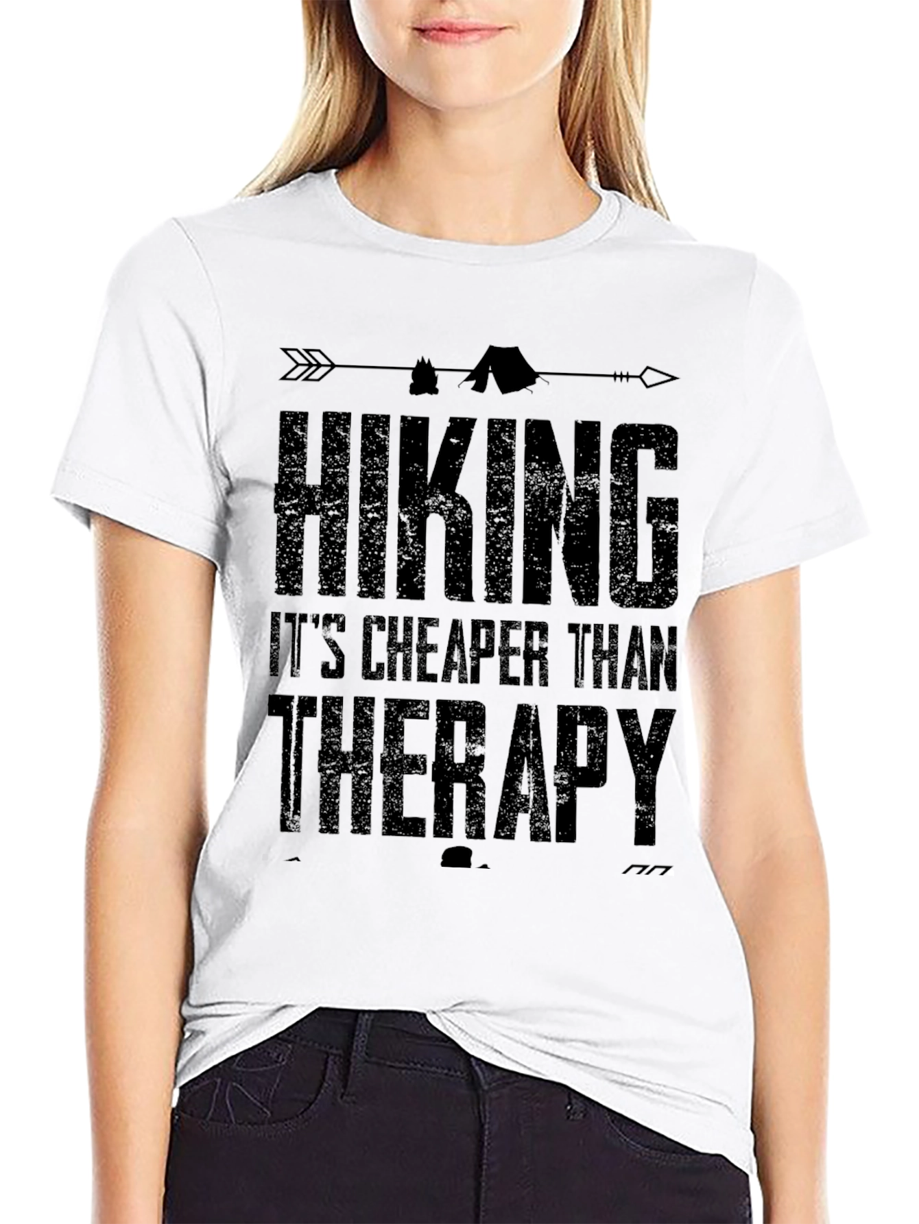 Hiking is Cheaper Than Therapy Graphic T-Shirt