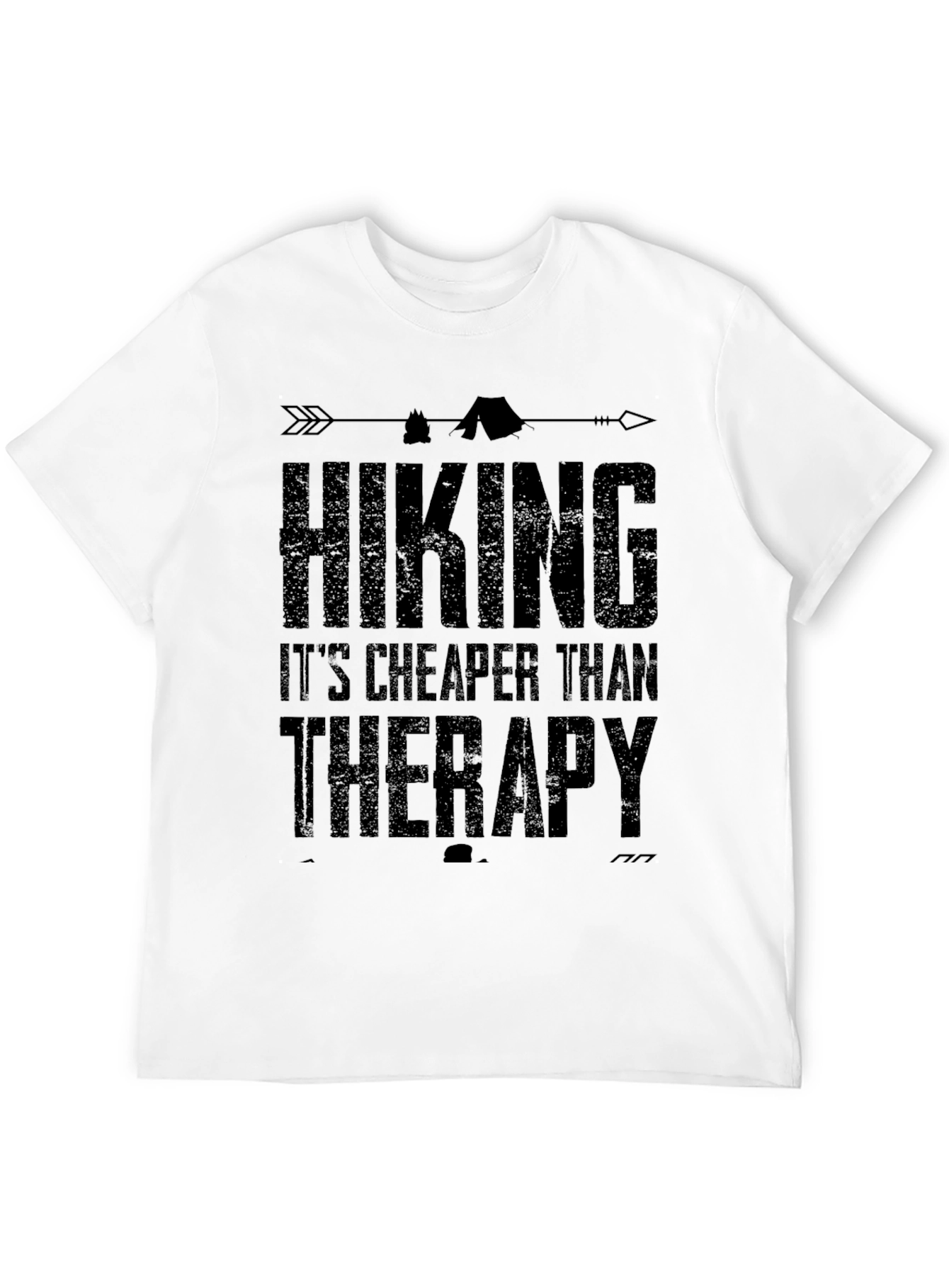 Hiking is Cheaper Than Therapy Graphic T-Shirt