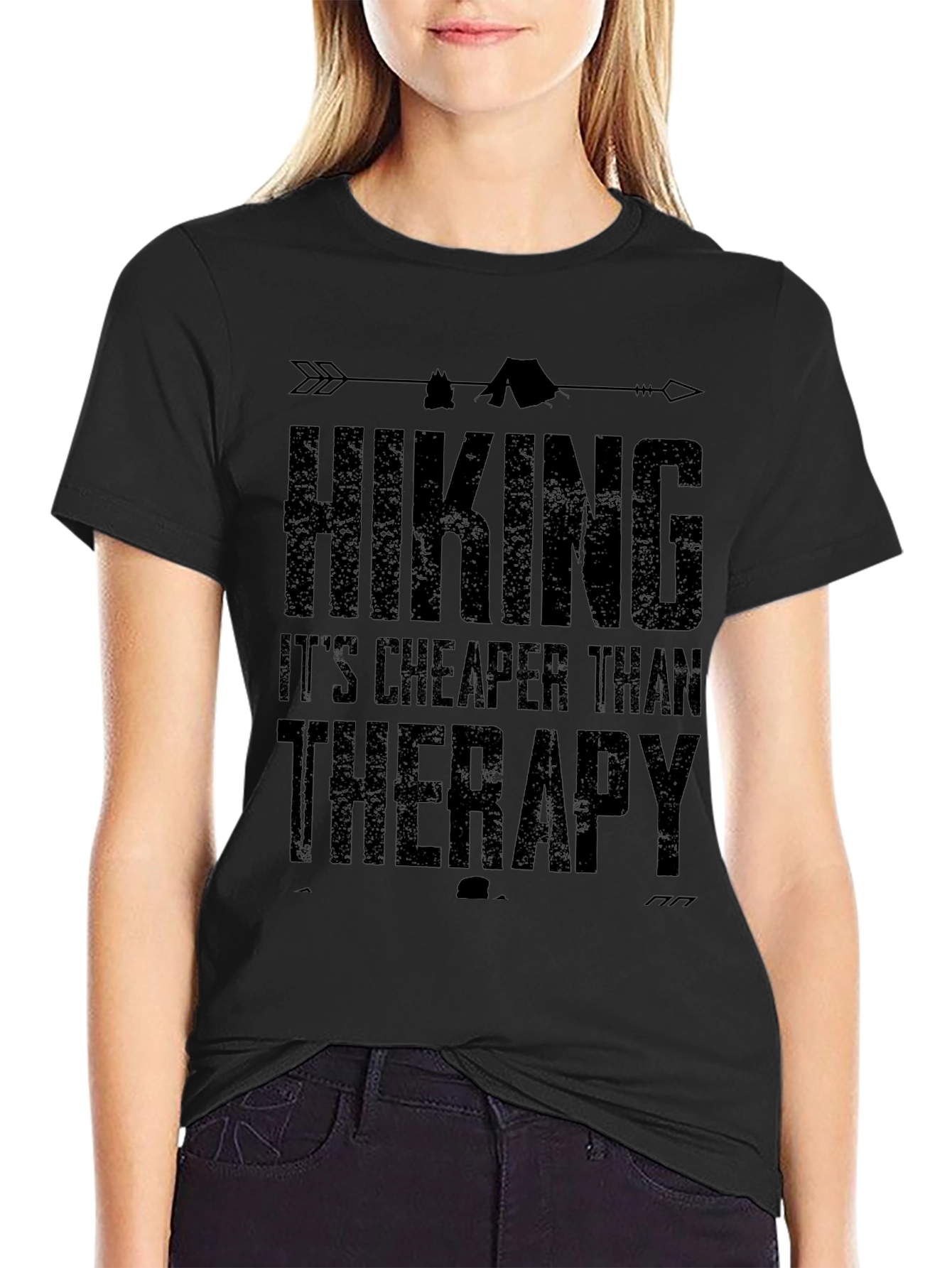 Hiking is Cheaper Than Therapy Graphic T-Shirt