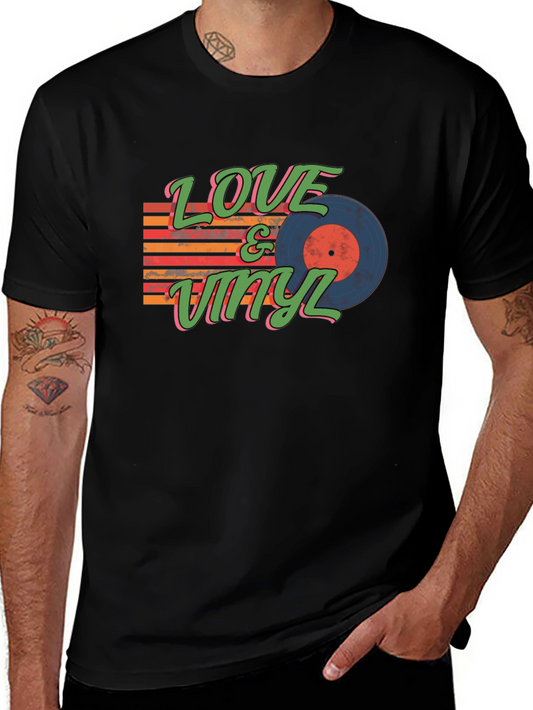 Love & Vinyl Record T-Shirt - Retro Music Tee