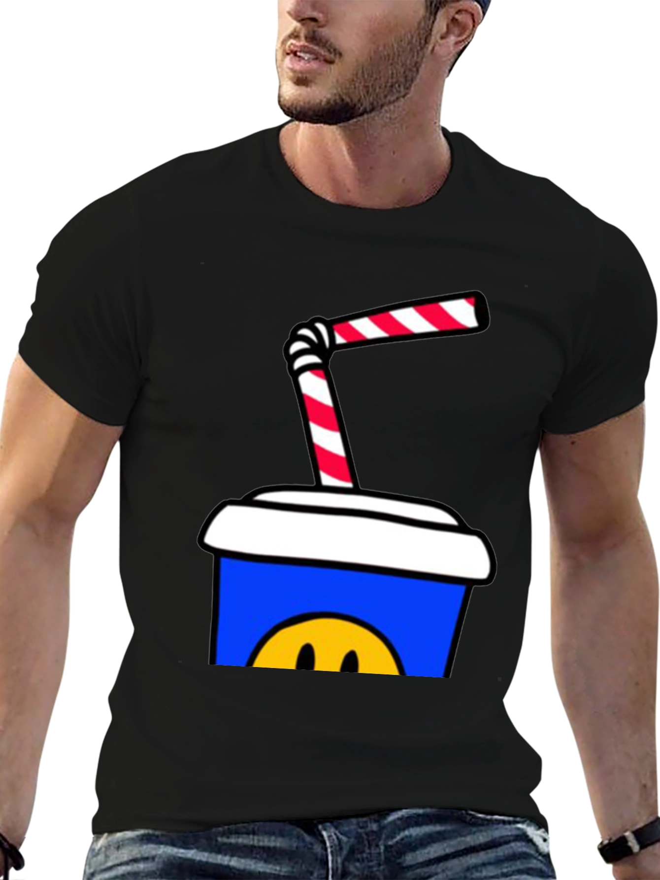 Cartoon Soda Cup T-Shirt - Fun Graphic Tee