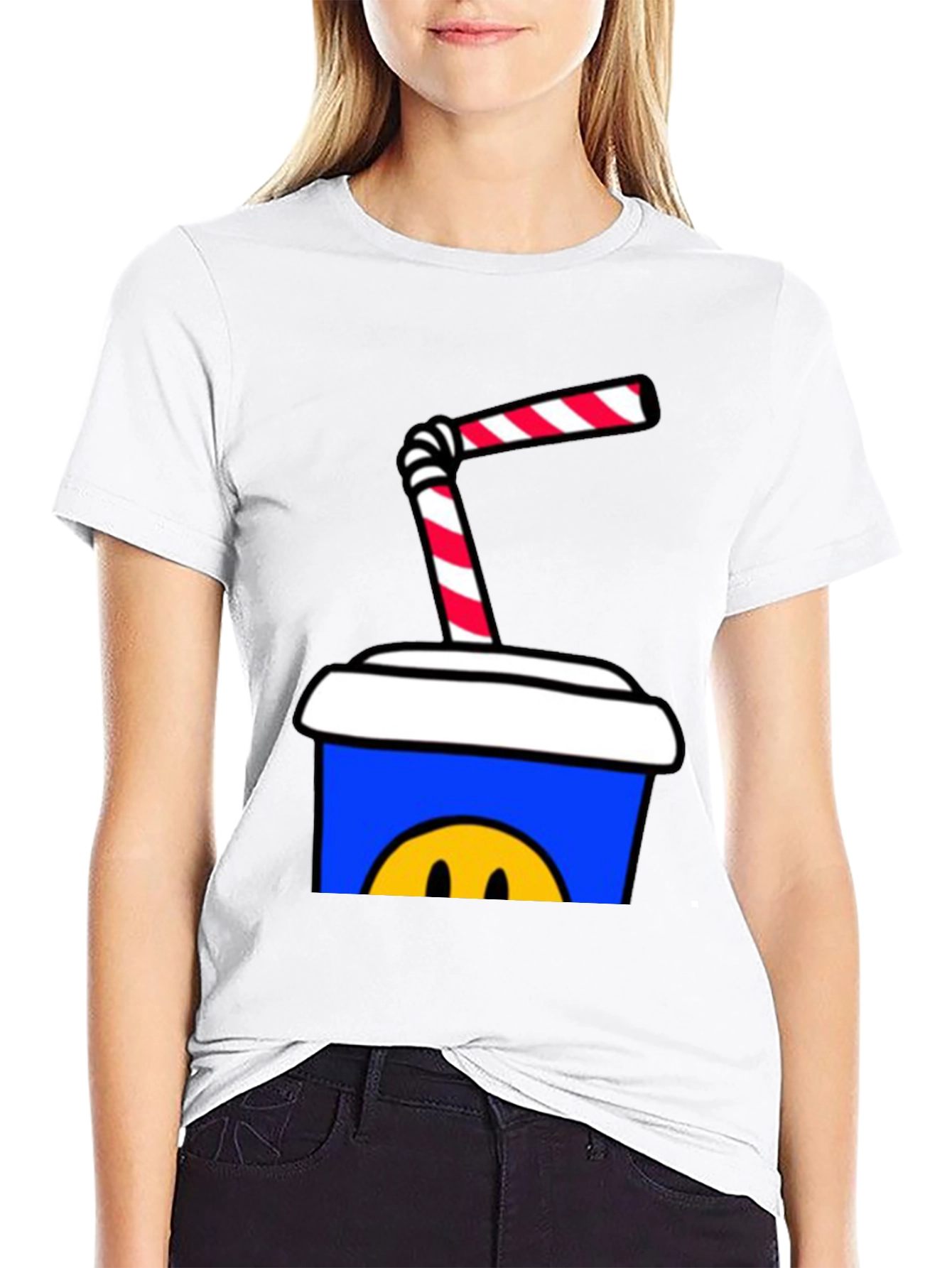 Cartoon Soda Cup T-Shirt - Fun Graphic Tee