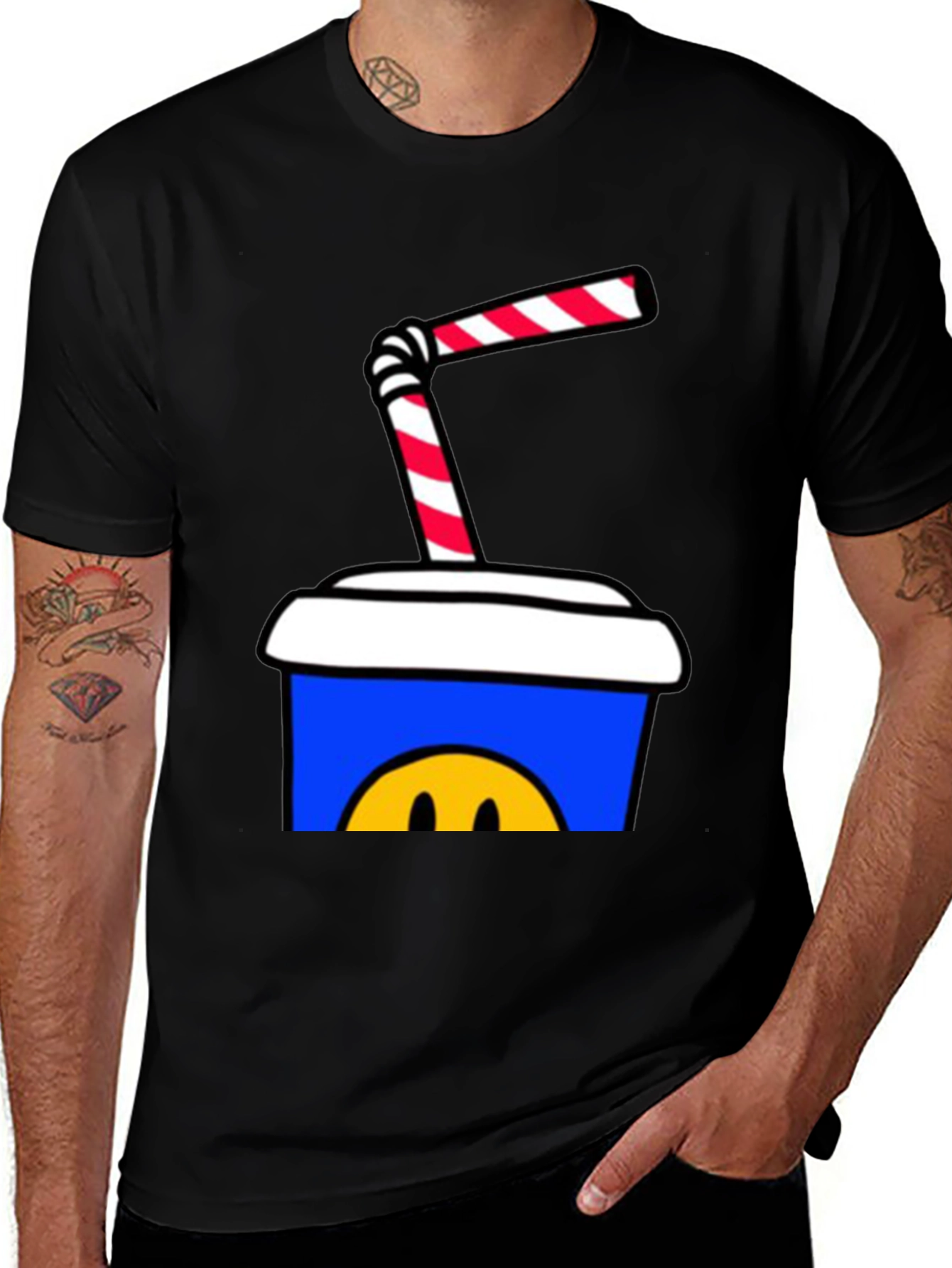 Cartoon Soda Cup T-Shirt - Fun Graphic Tee