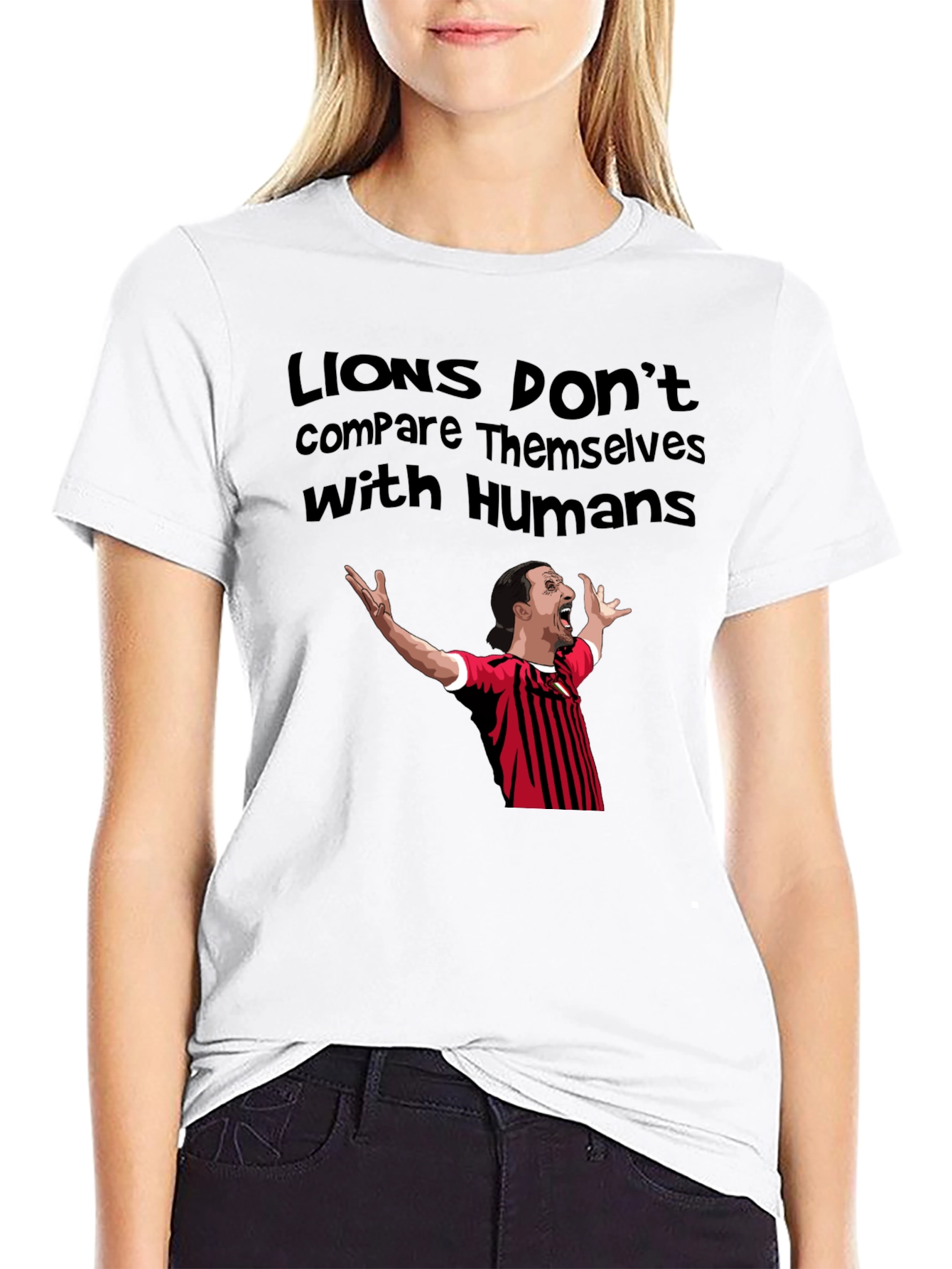 Lions Dont Compare Themselves Black T-Shirt