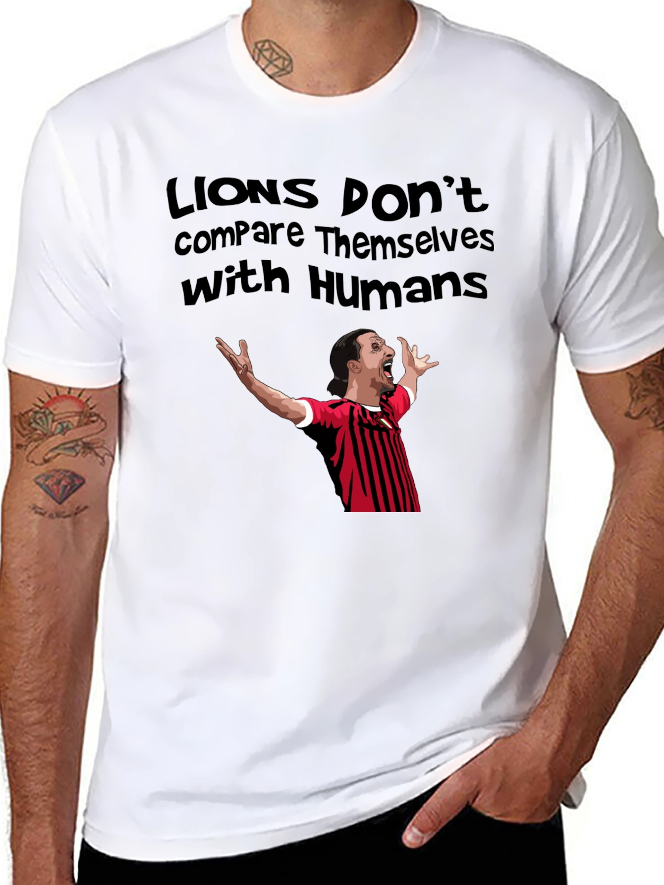 Lions Dont Compare Themselves Black T-Shirt