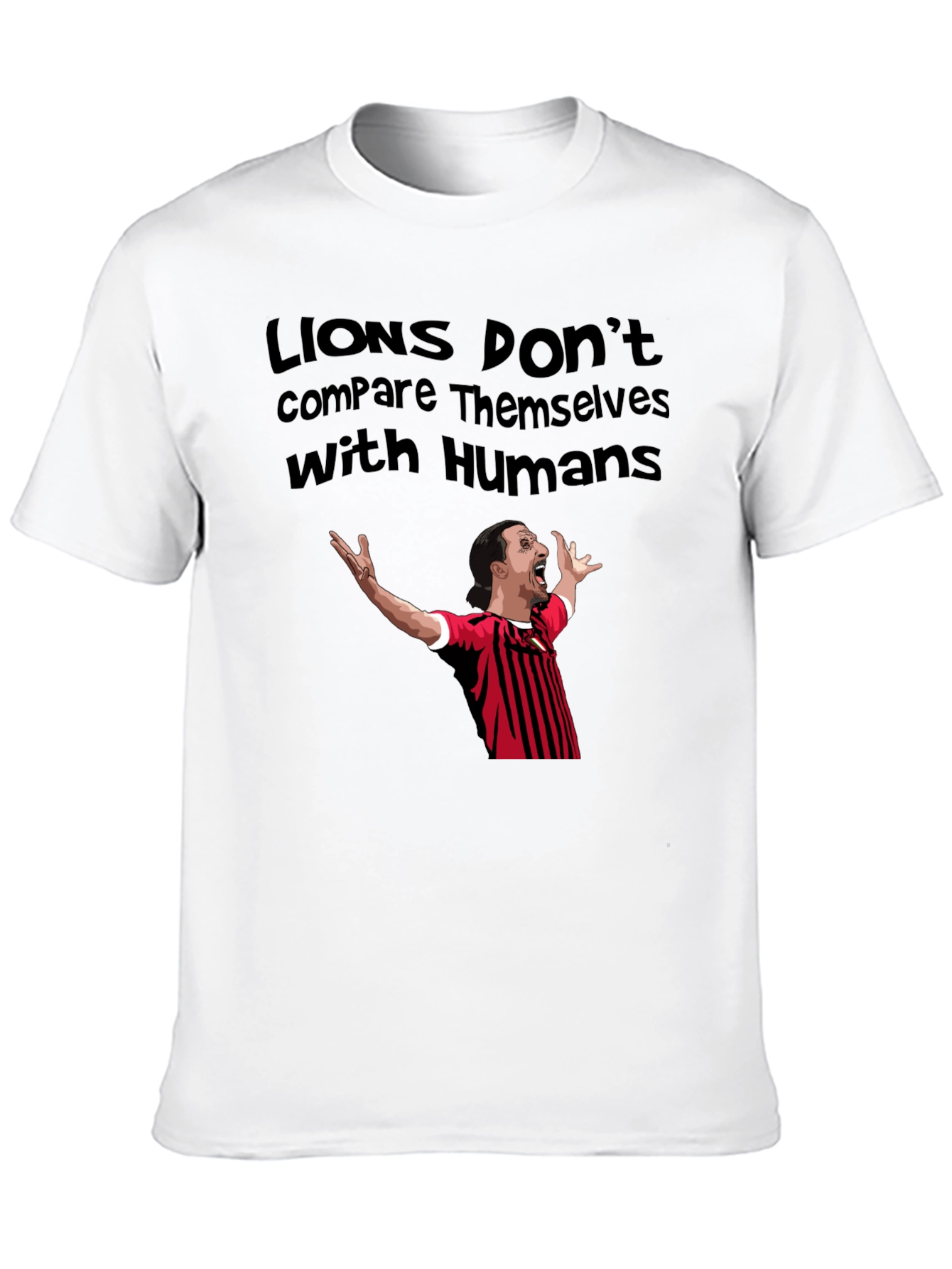Lions Dont Compare Themselves Black T-Shirt