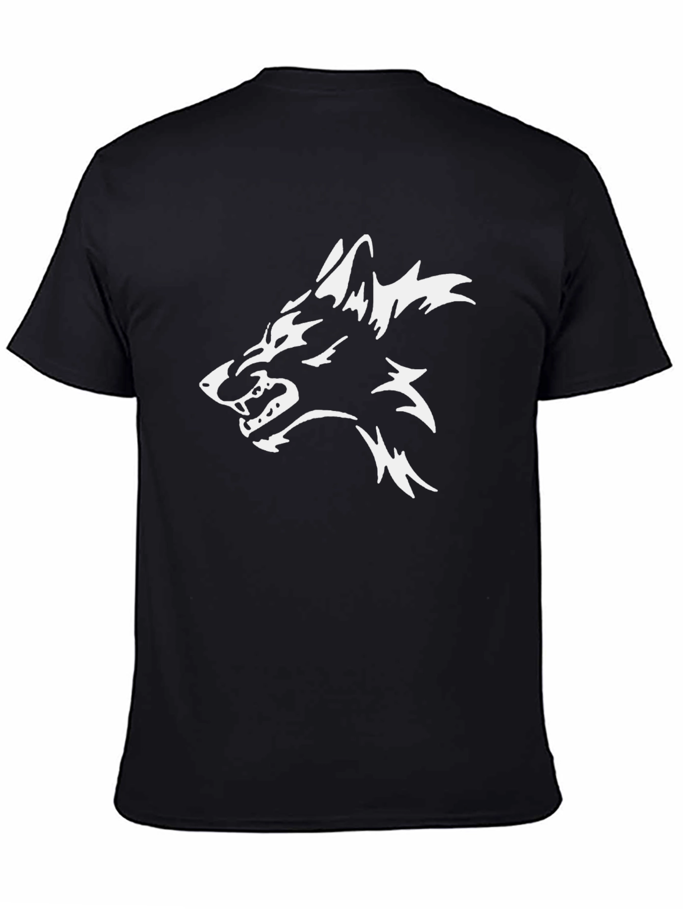Black Wolf Graphic Tee - Stylish Mens T-Shirt
