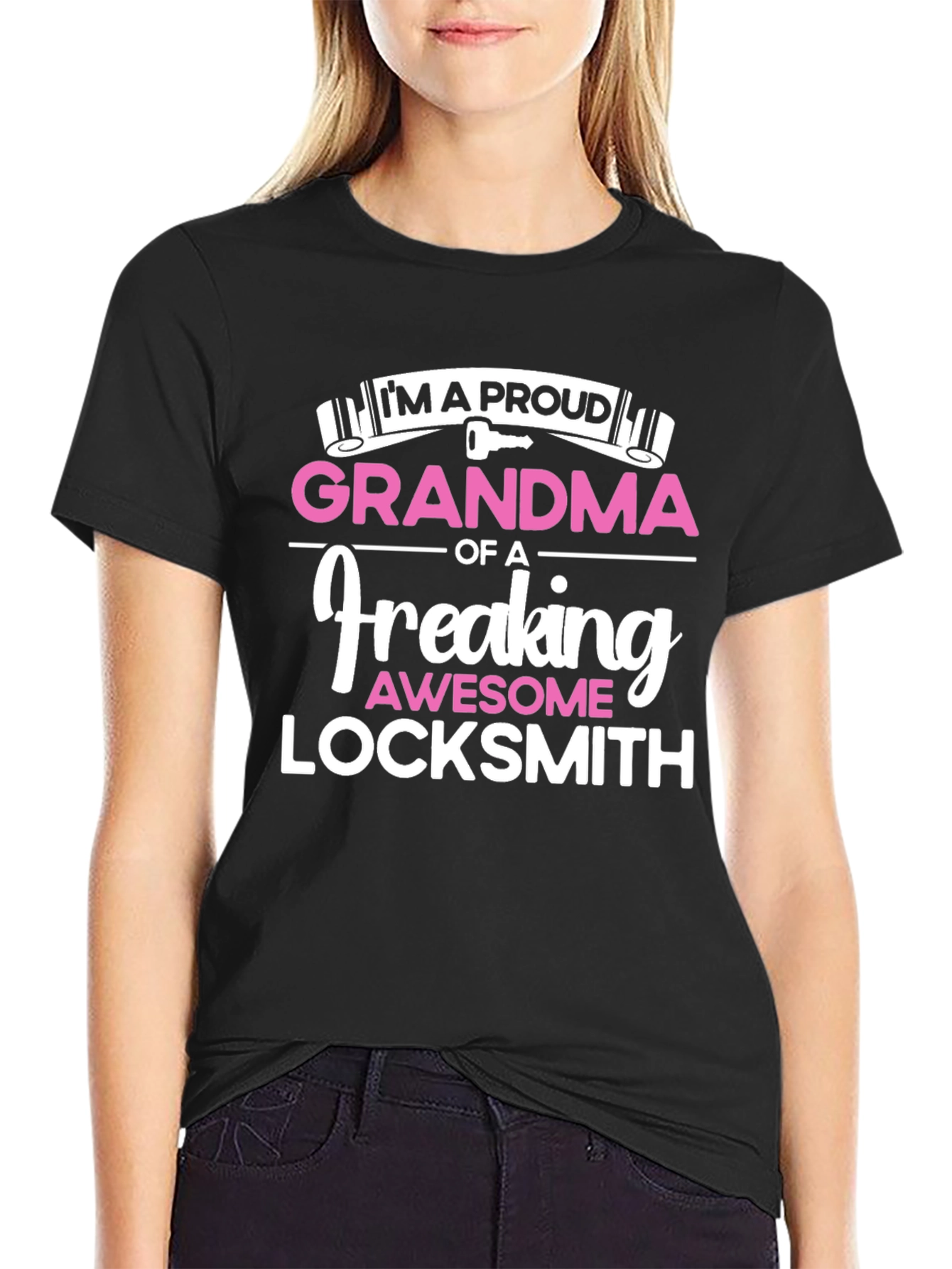 Proud Grandma Locksmith Graphic T-Shirt