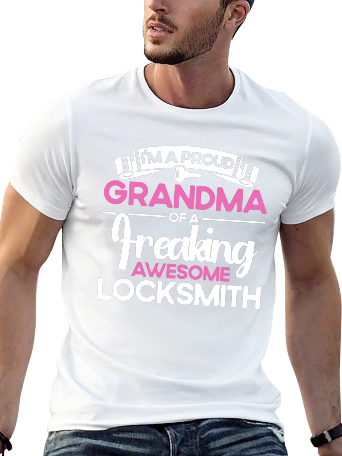 Proud Grandma Locksmith Graphic T-Shirt
