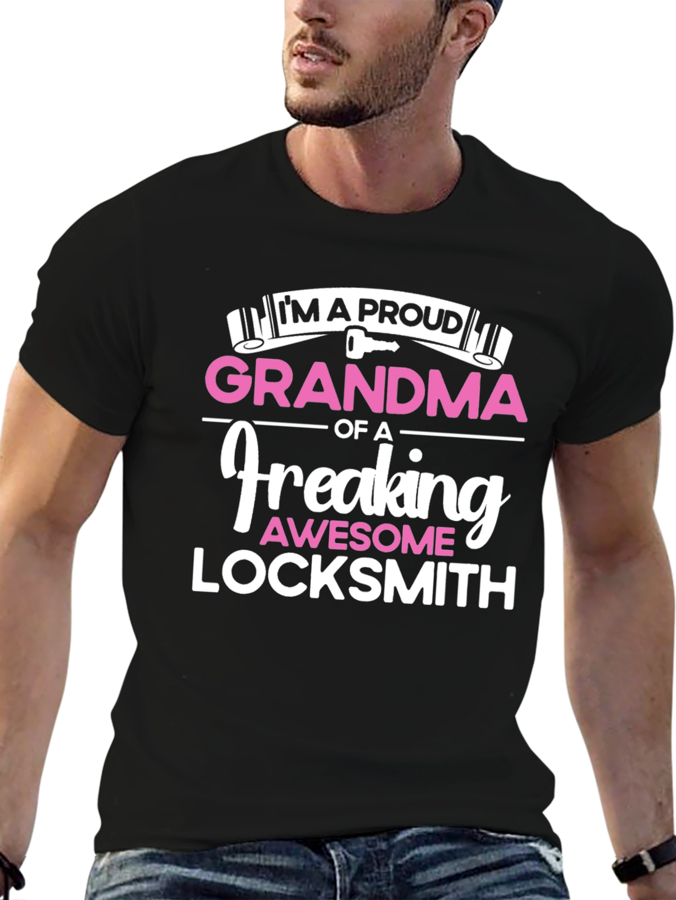 Proud Grandma Locksmith Graphic T-Shirt