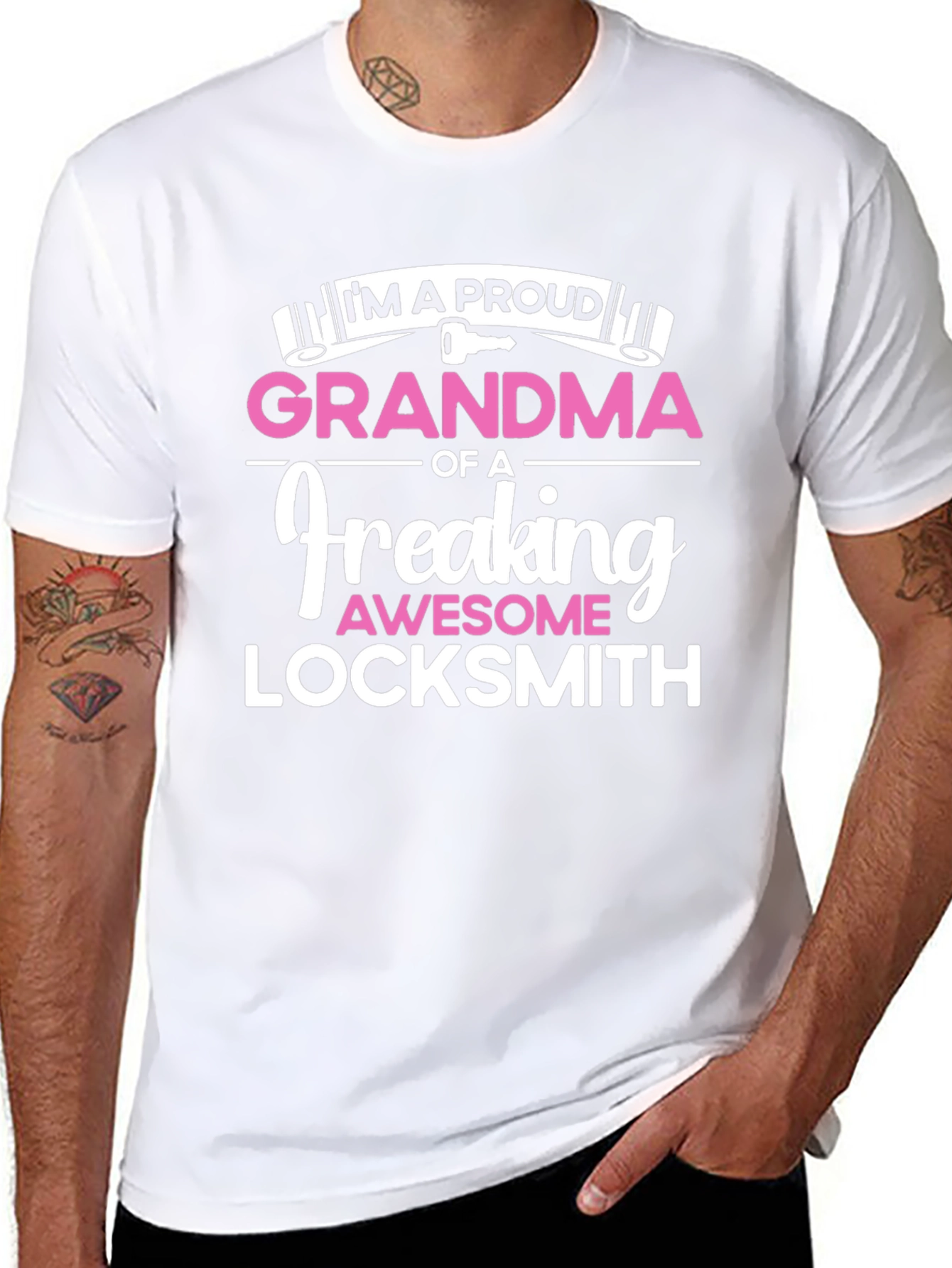 Proud Grandma Locksmith Graphic T-Shirt