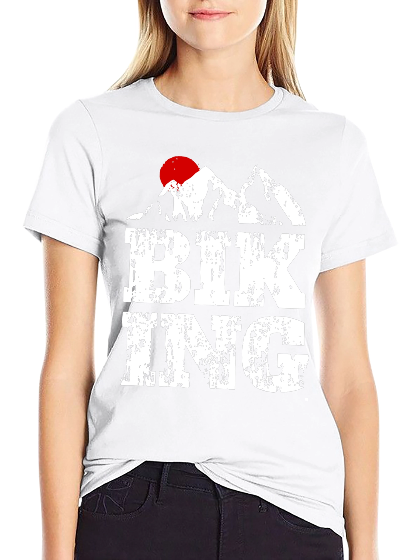 Biking Mountain Graphic T-Shirt