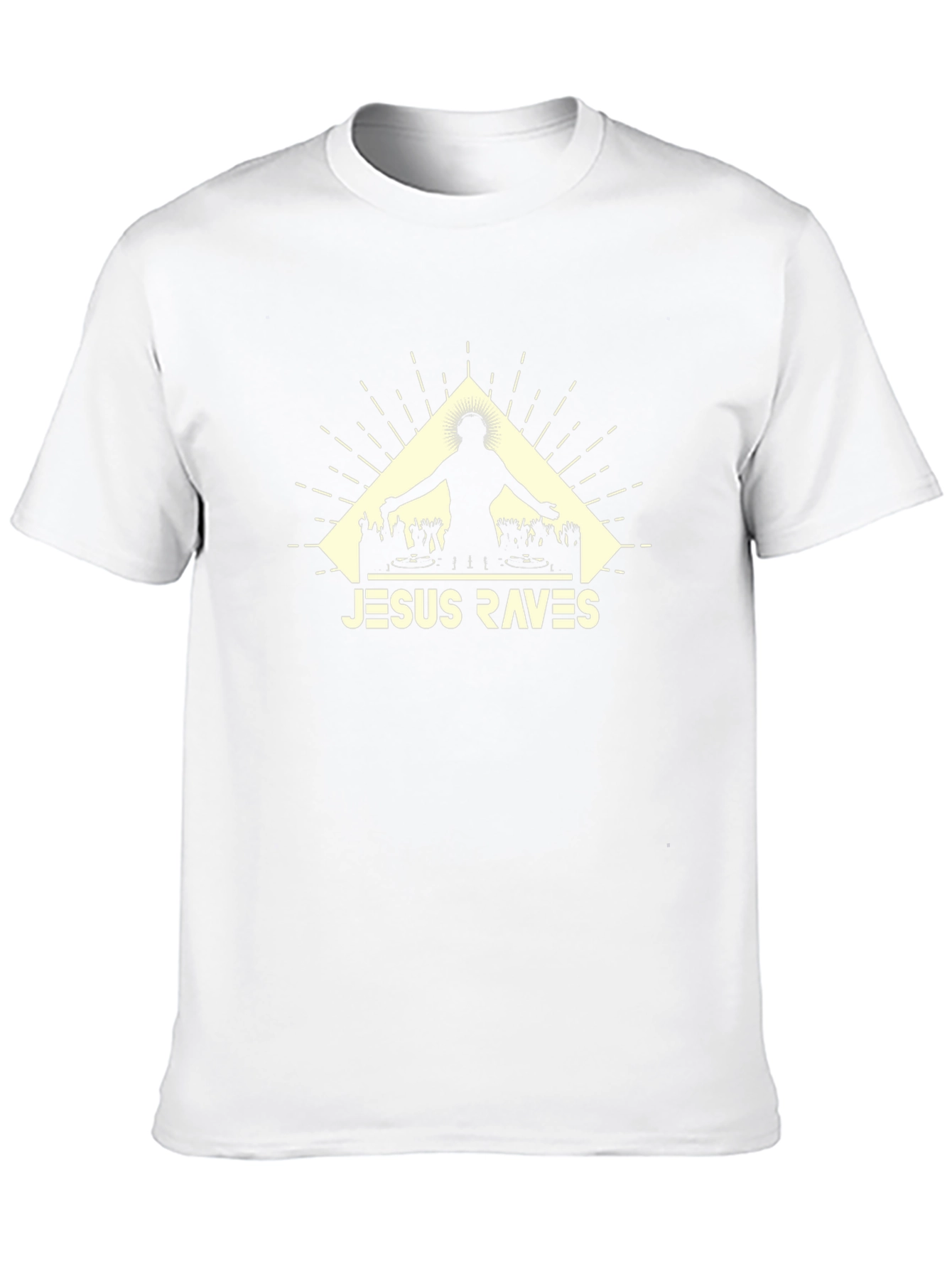 Jesus Raves Graphic Tee - Black Cotton T-Shirt