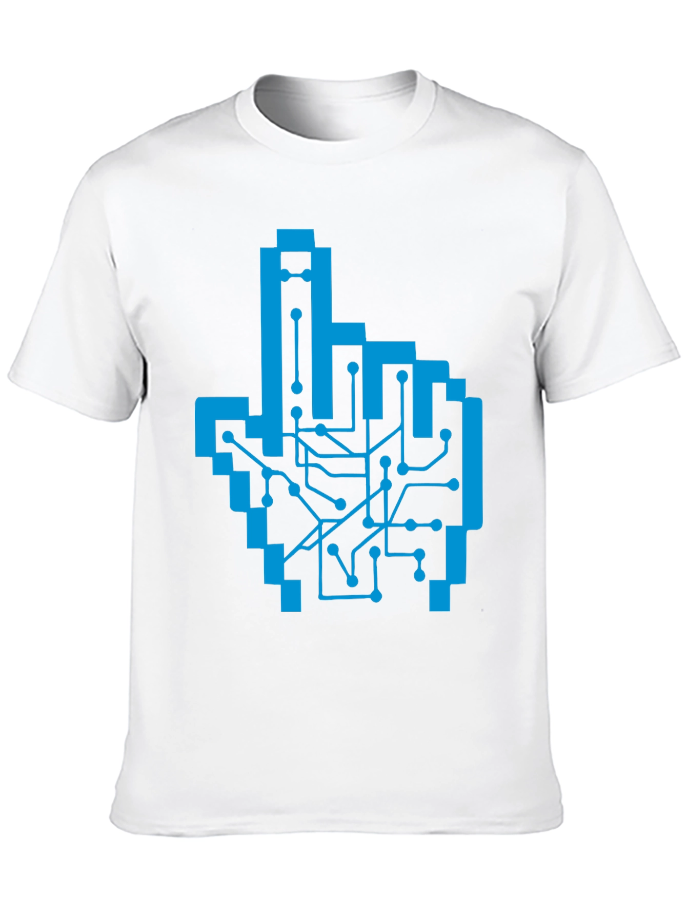 Pixel Hand Circuit Board Graphic Tee - Black
