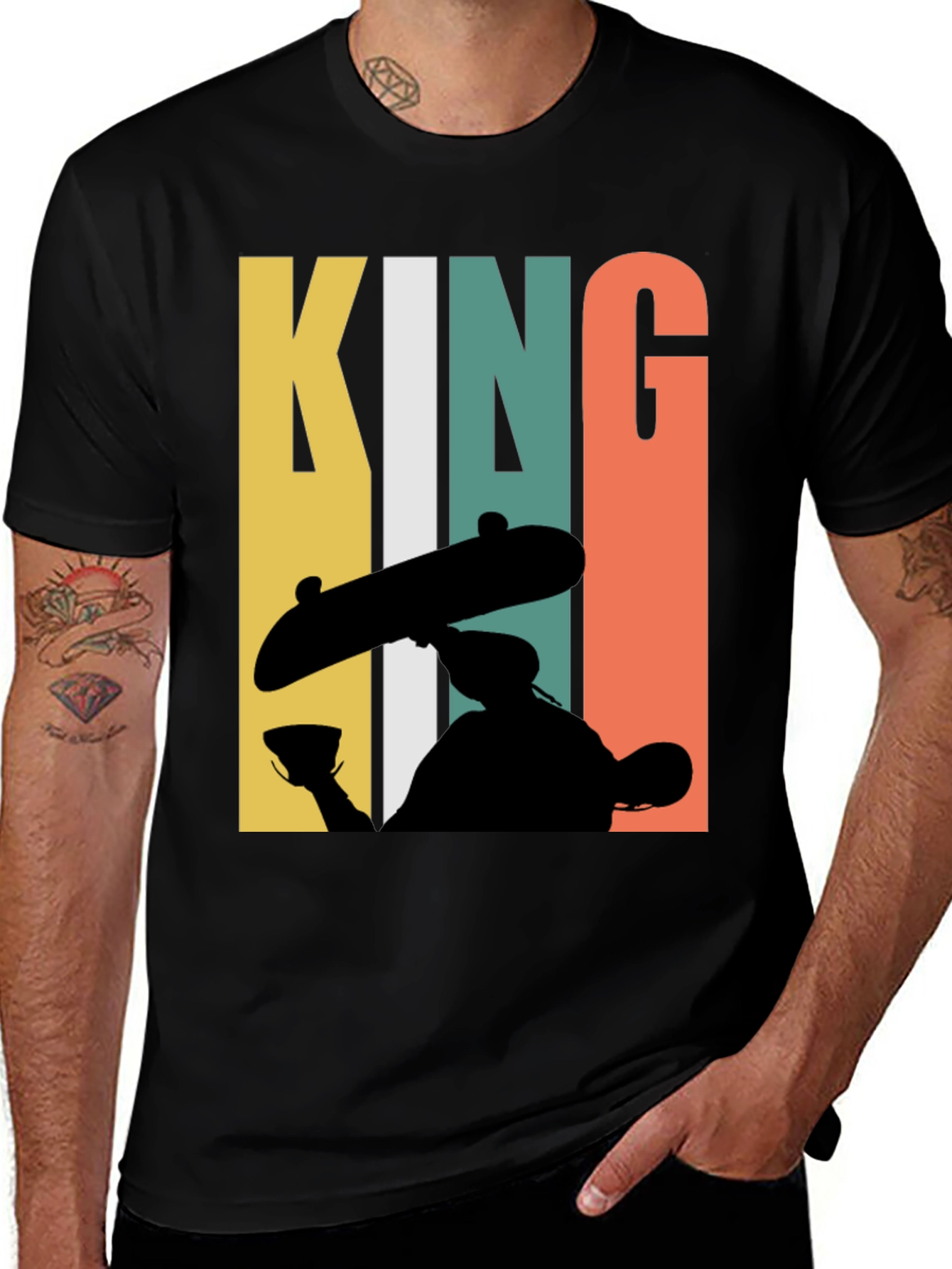Skate King Graphic T-Shirt - Retro Style