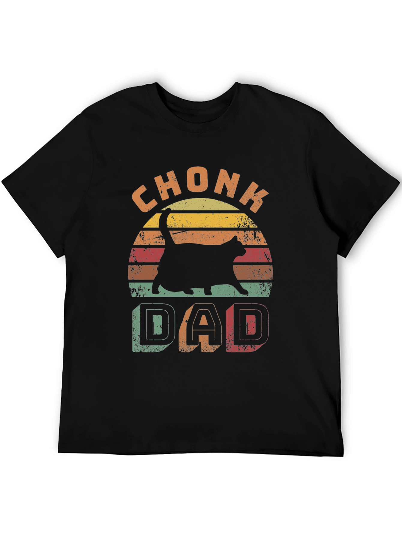 Chonk Dad Cat Lover T-Shirt