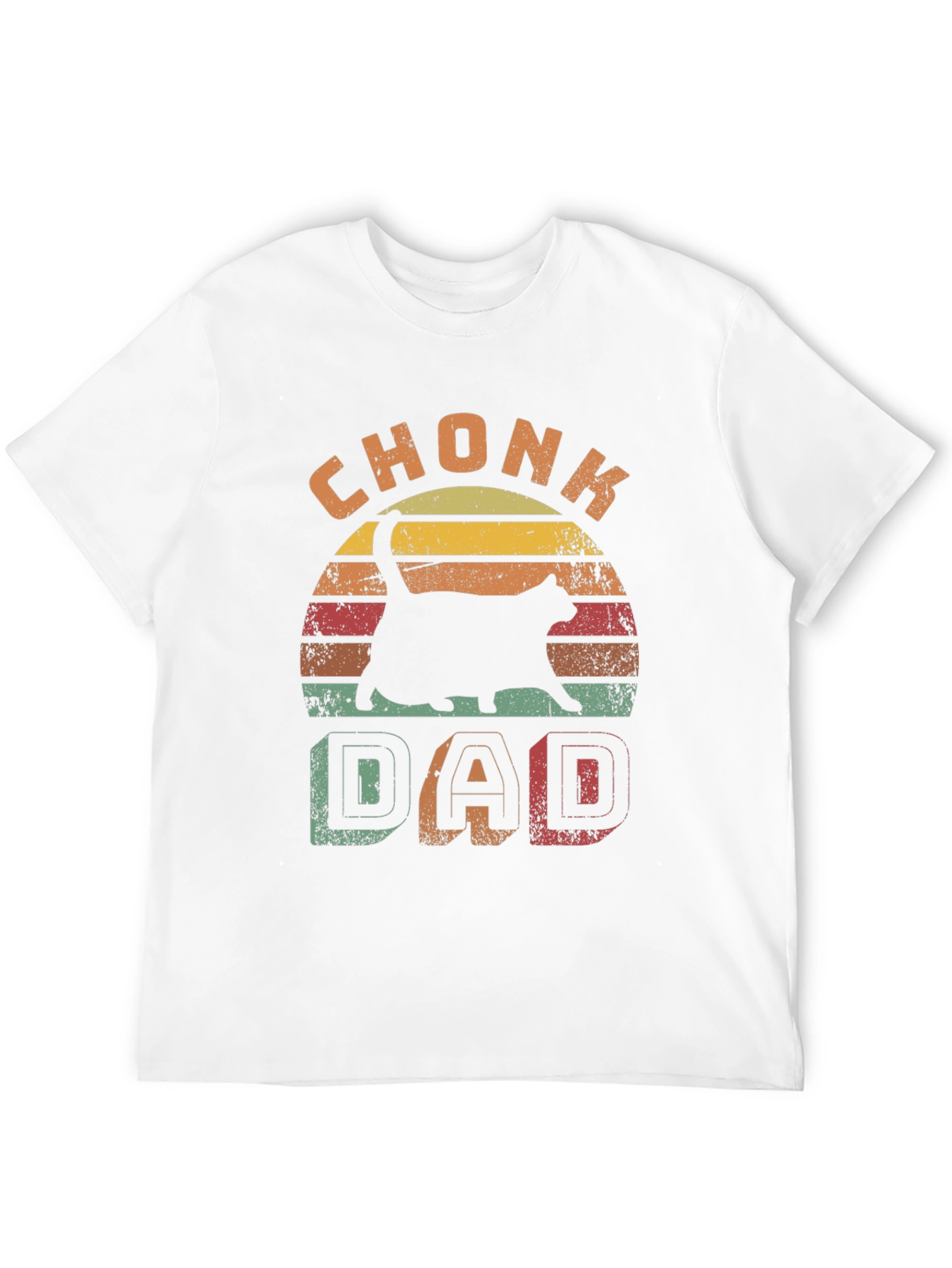 Chonk Dad Cat Lover T-Shirt