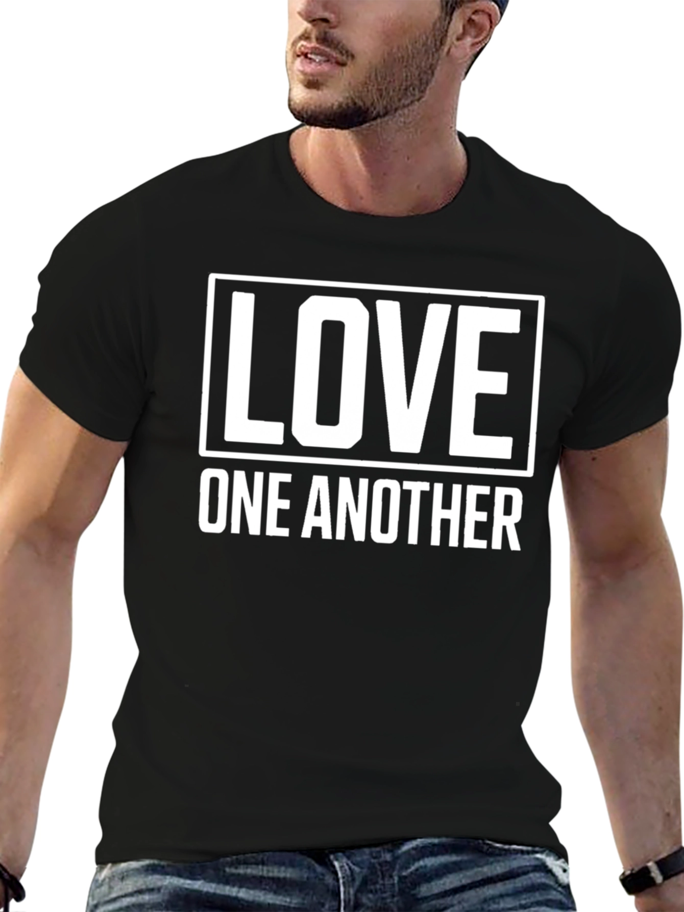 Love One Another Graphic Tee - Black
